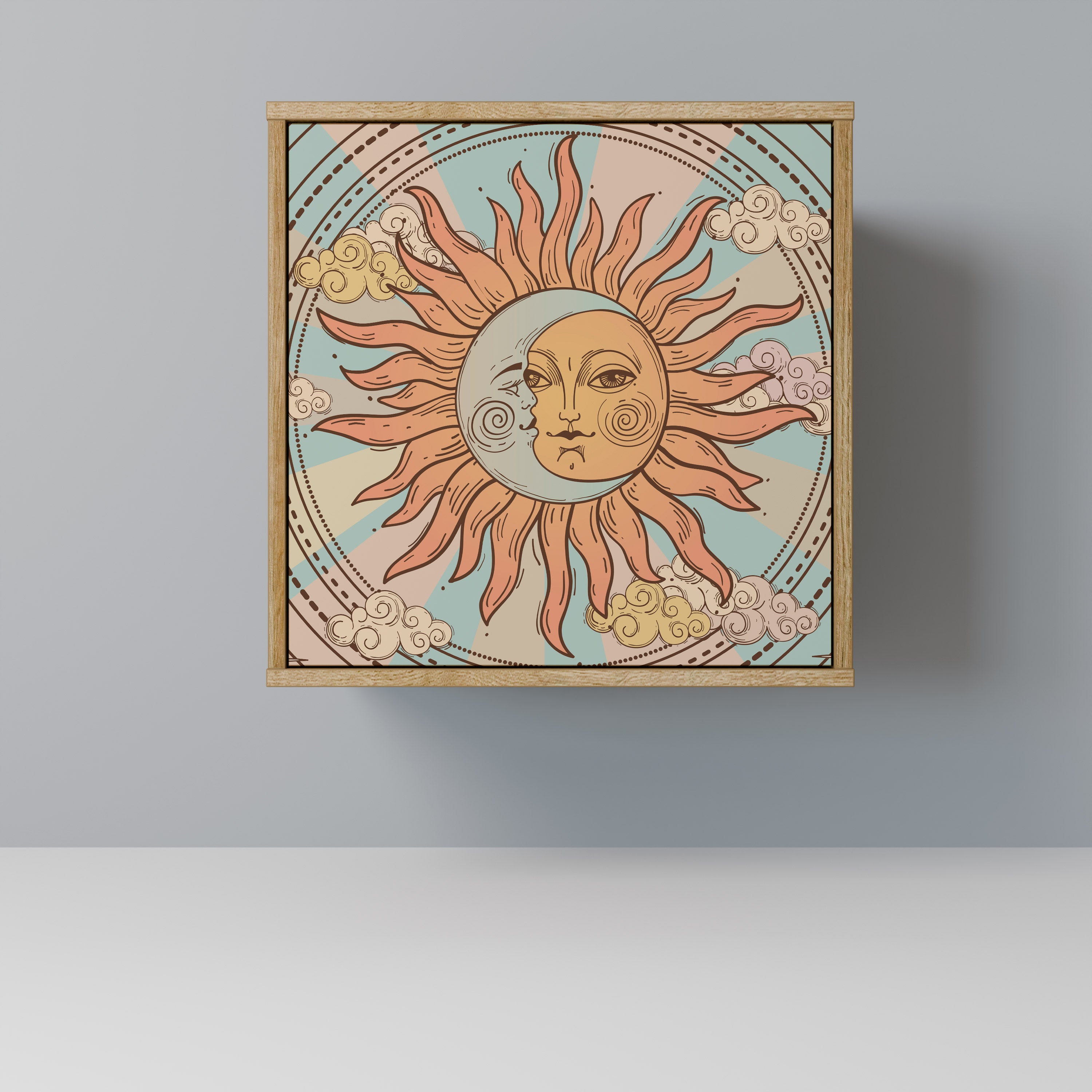 MYSTICAL STRUCTURE Sideboard mit 1 Tür in Eiche-Optik