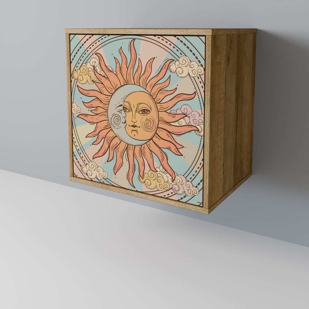 MYSTICAL STRUCTURE Sideboard mit 1 Tür in Eiche-Optik