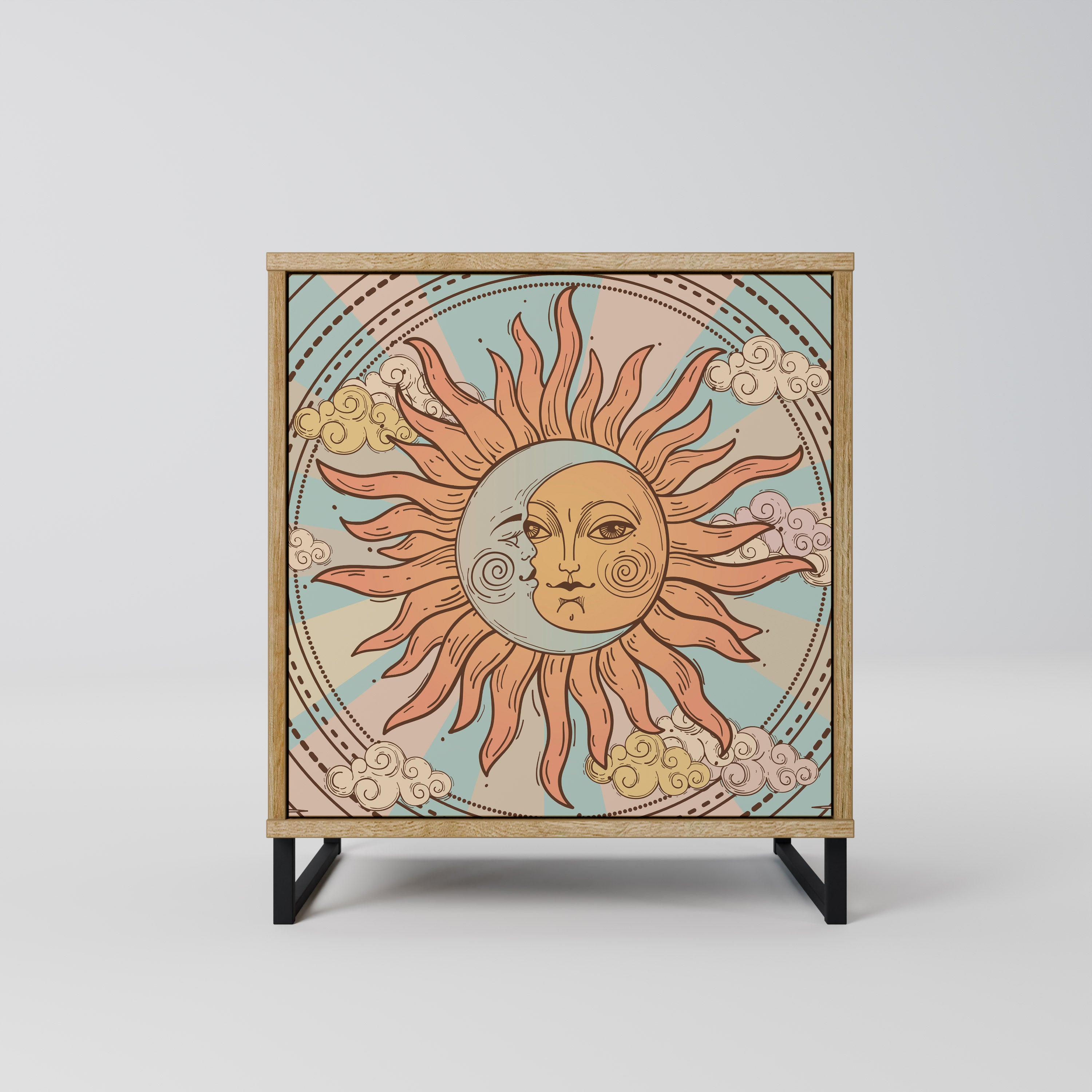 MYSTICAL STRUCTURE Sideboard mit 1 Tür in Eiche-Optik