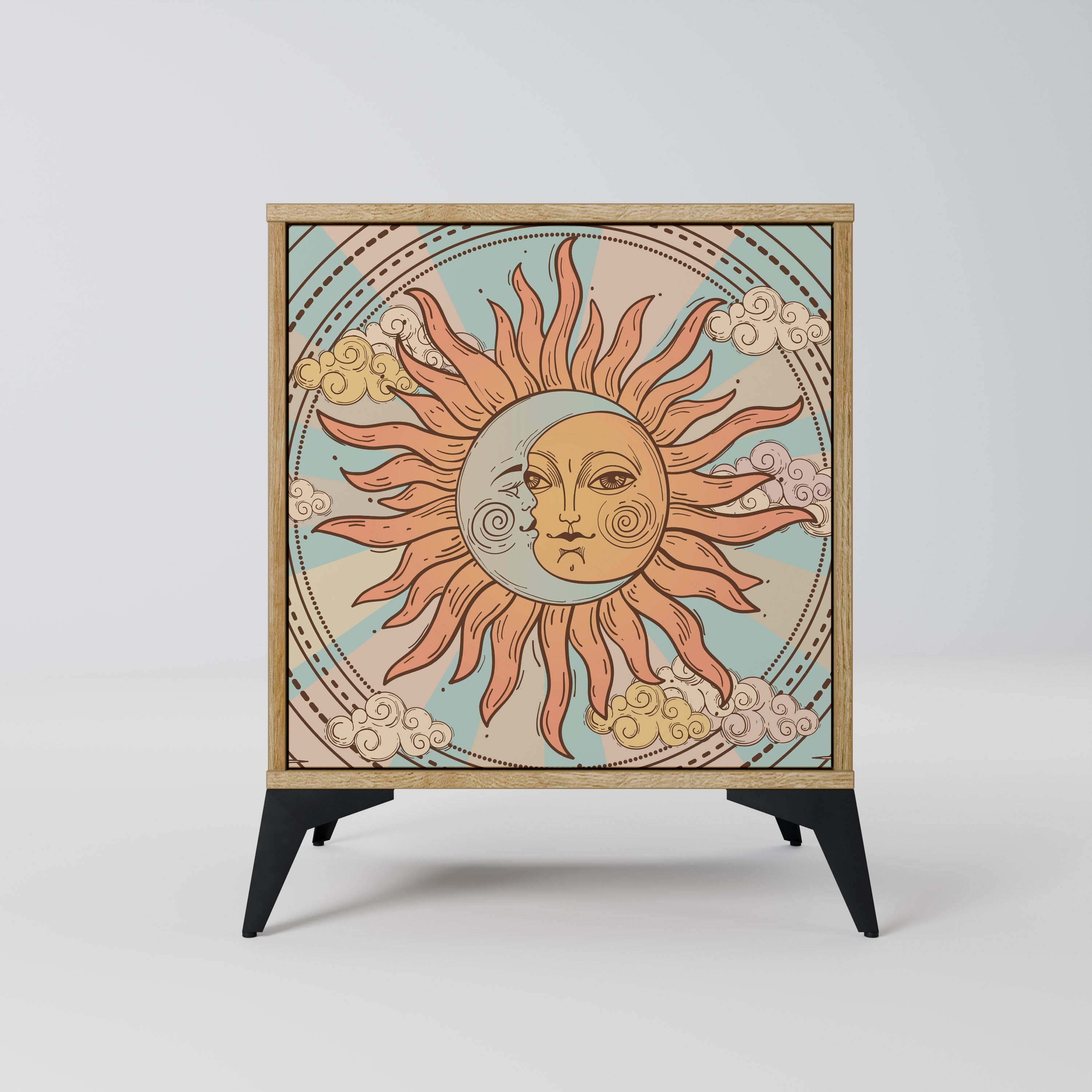 MYSTICAL STRUCTURE Sideboard mit 1 Tür in Eiche-Optik