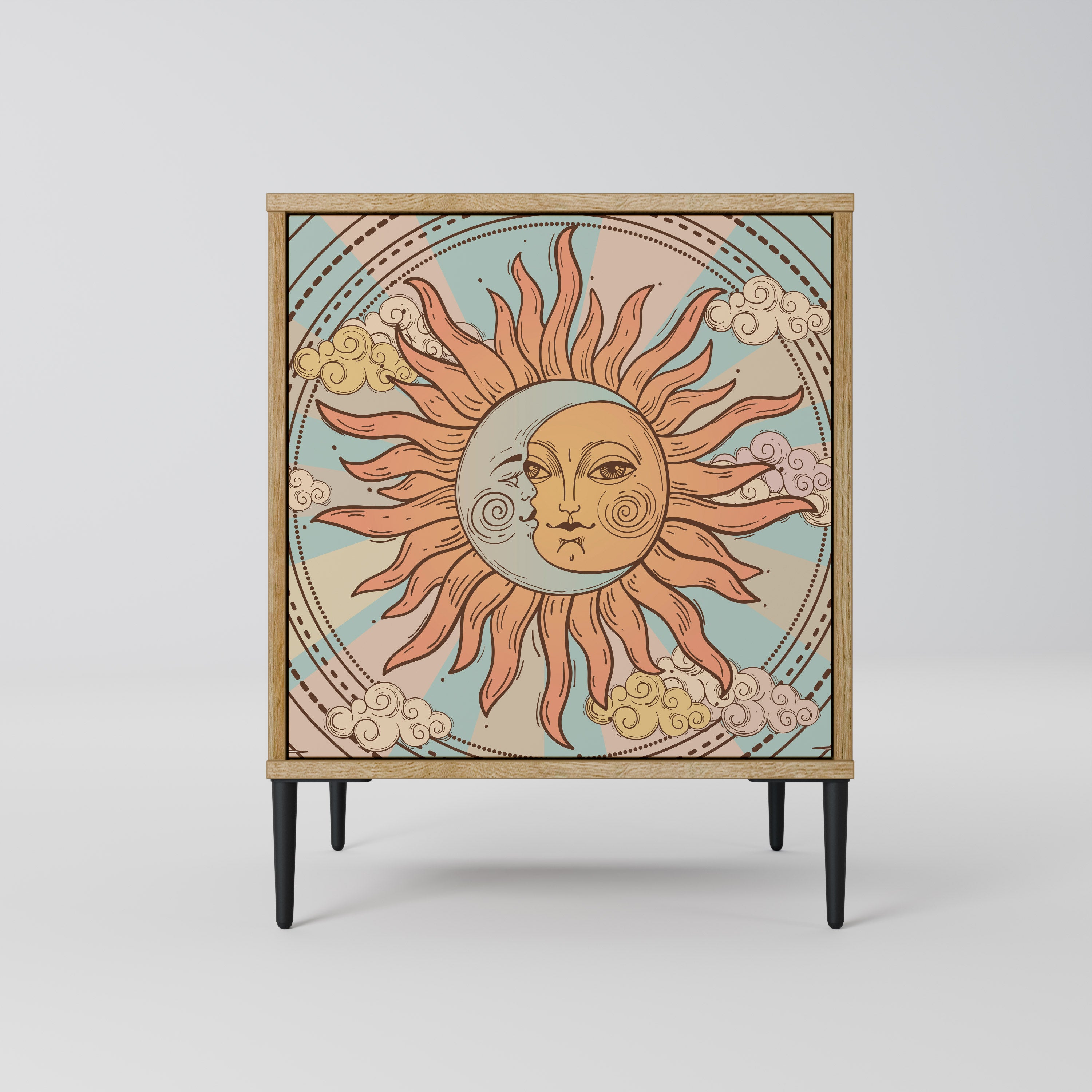 MYSTICAL STRUCTURE Sideboard mit 1 Tür in Eiche-Optik