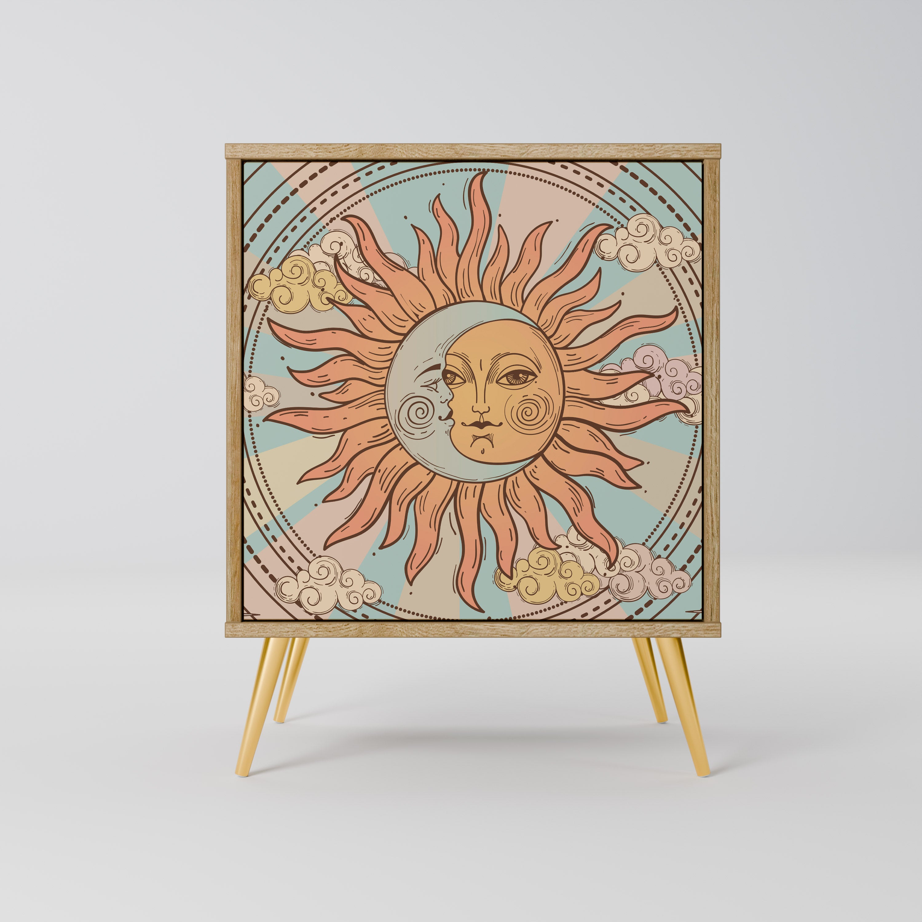 MYSTICAL STRUCTURE Sideboard mit 1 Tür in Eiche-Optik