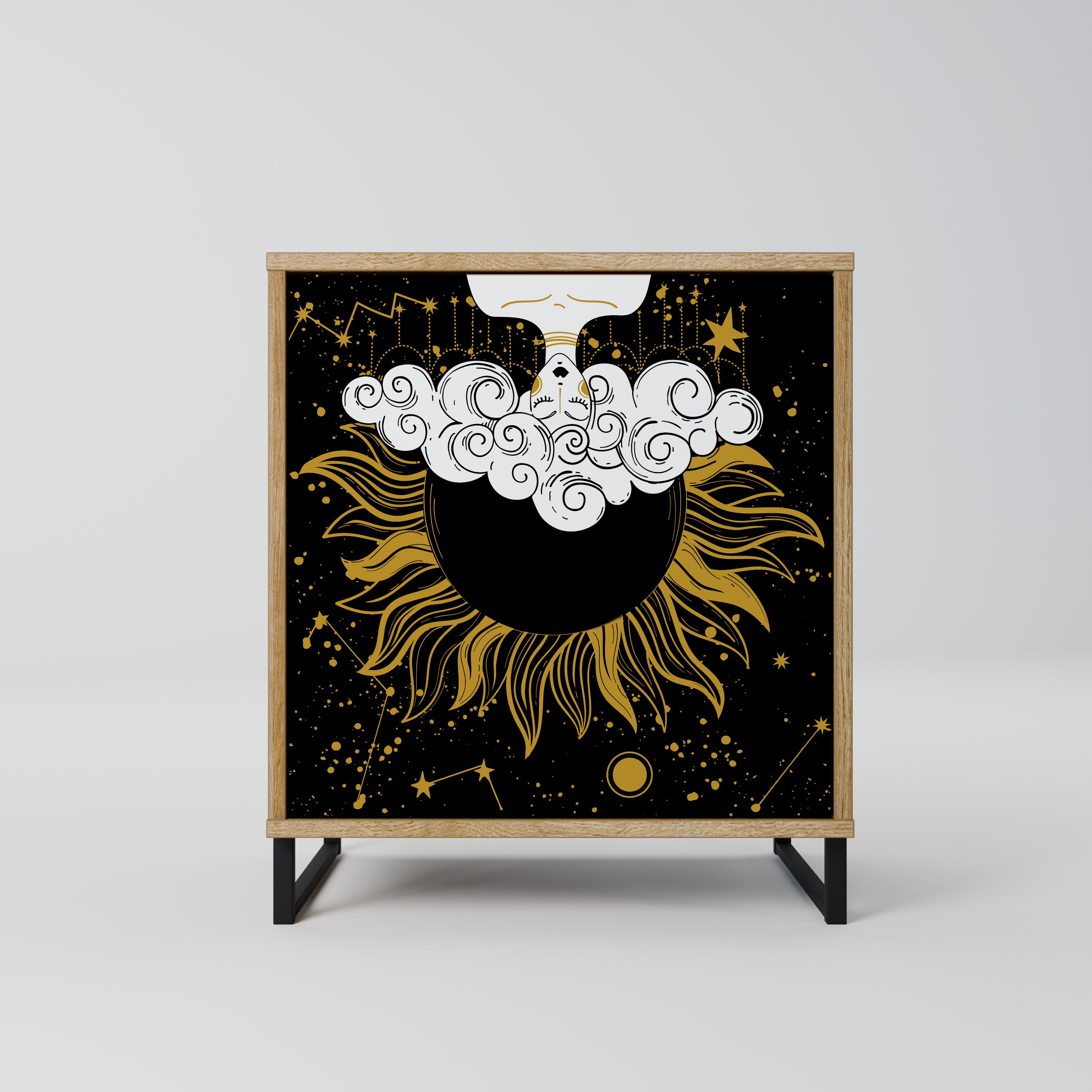 STELLAR CONSTELLATIONS Sideboard mit 1 Tür in Eiche-Optik