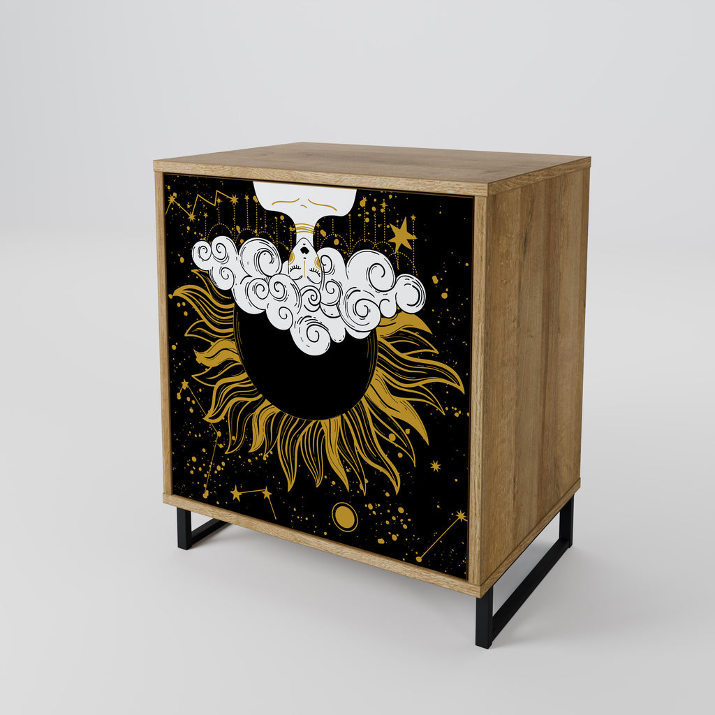 STELLAR CONSTELLATIONS Sideboard mit 1 Tür in Eiche-Optik