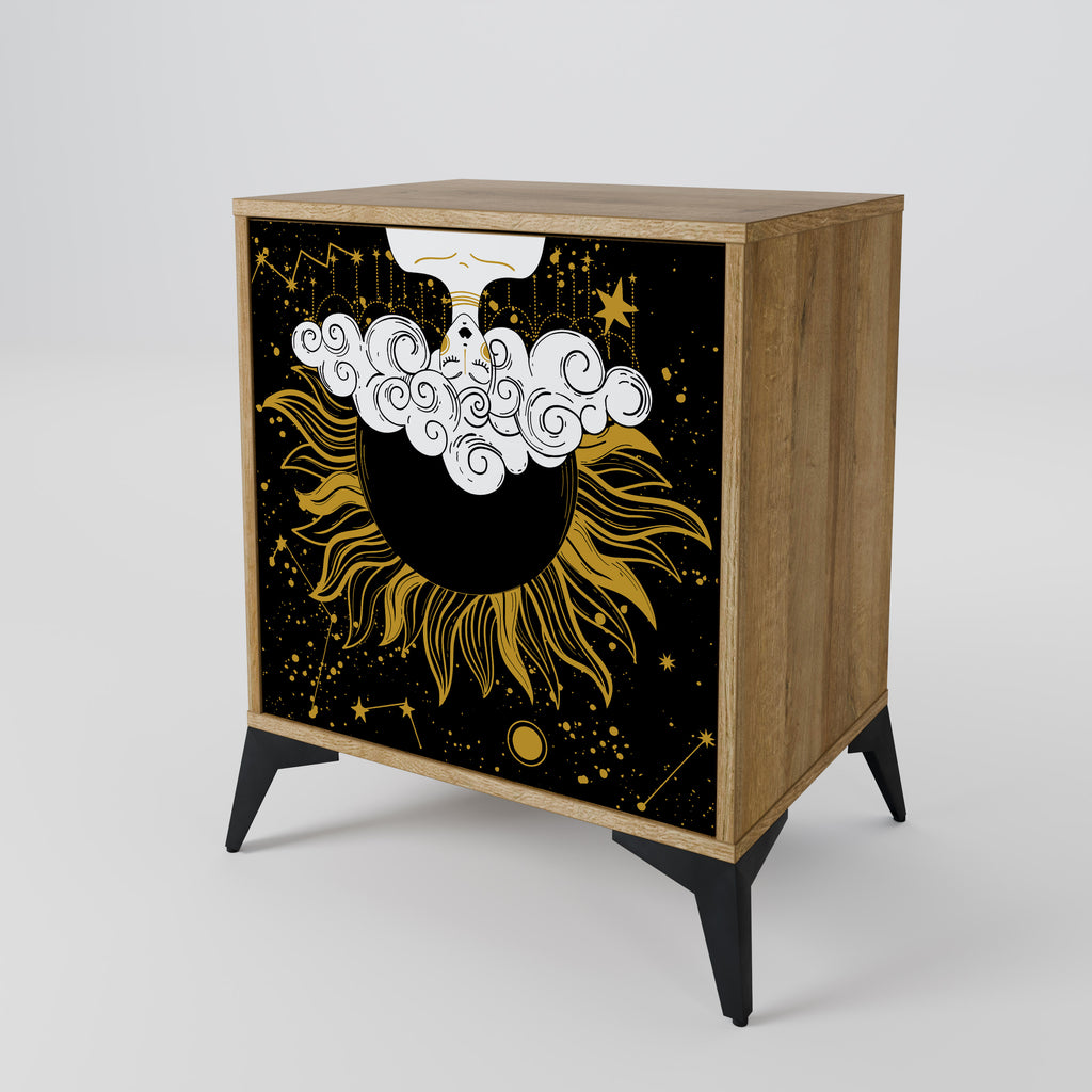 STELLAR CONSTELLATIONS Sideboard mit 1 Tür in Eiche-Optik