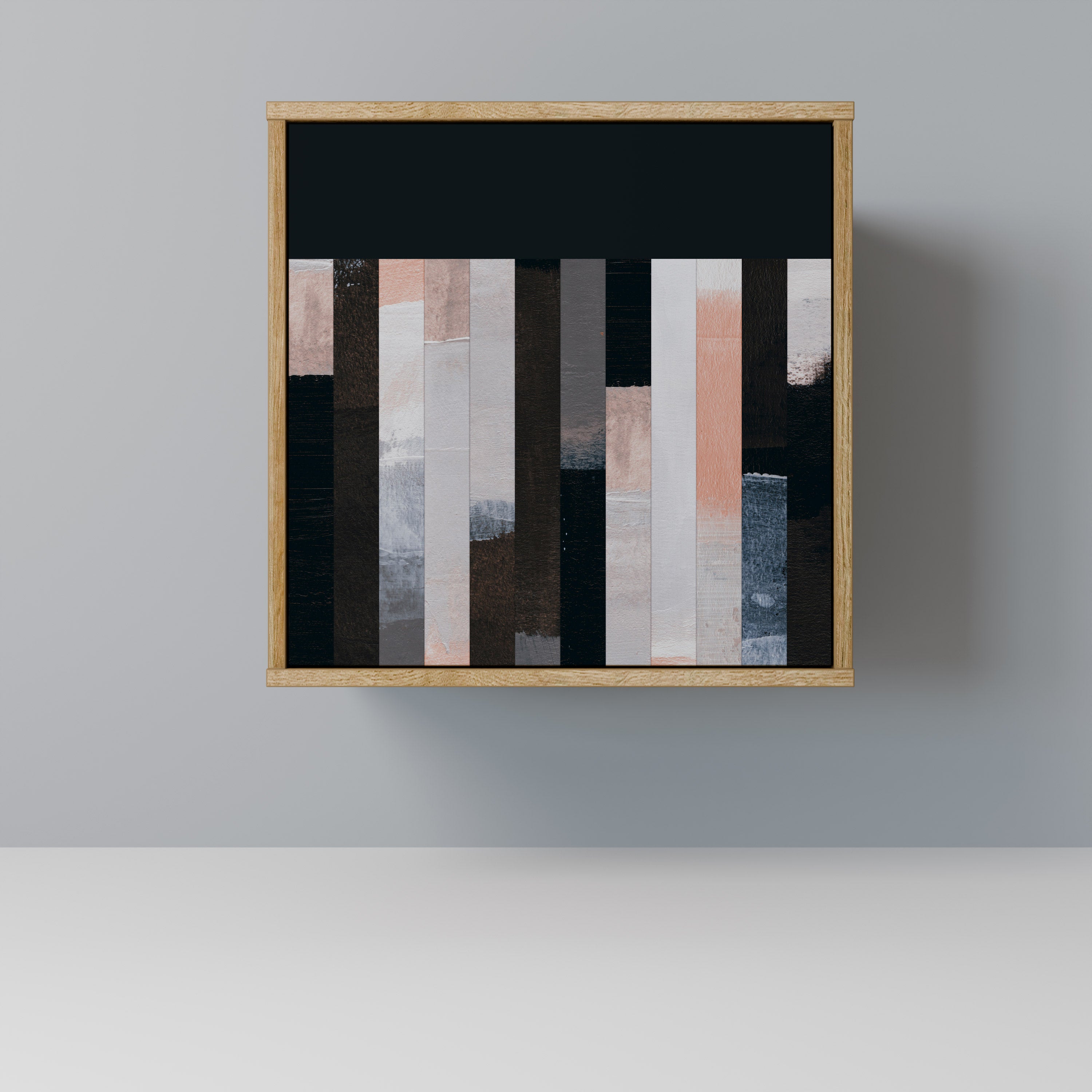 COLLAGE OF RECTANGLES Sideboard mit 1 Tür in Eiche-Optik