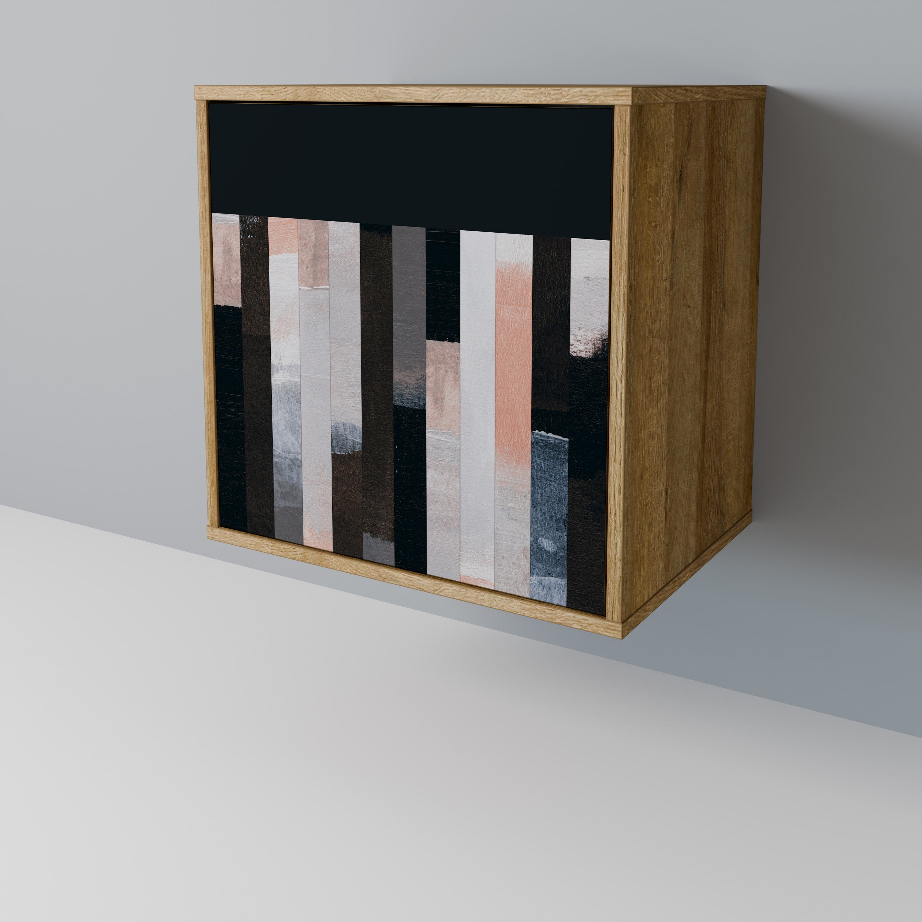 COLLAGE OF RECTANGLES Sideboard mit 1 Tür in Eiche-Optik