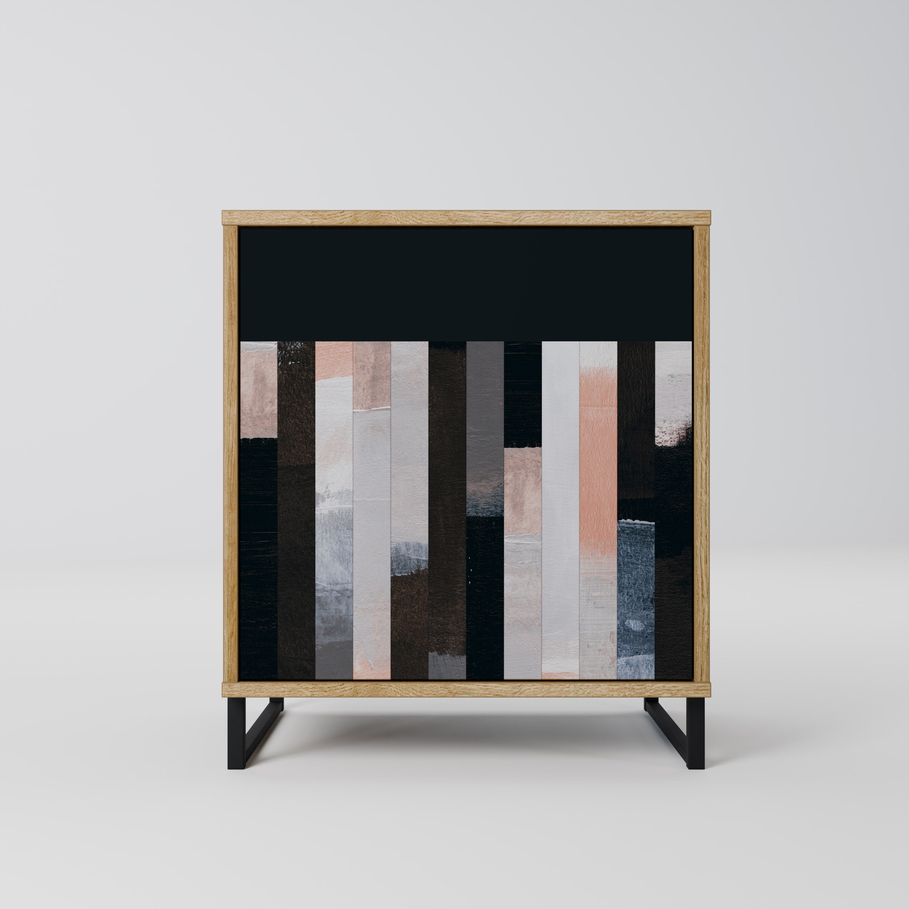 COLLAGE OF RECTANGLES Sideboard mit 1 Tür in Eiche-Optik