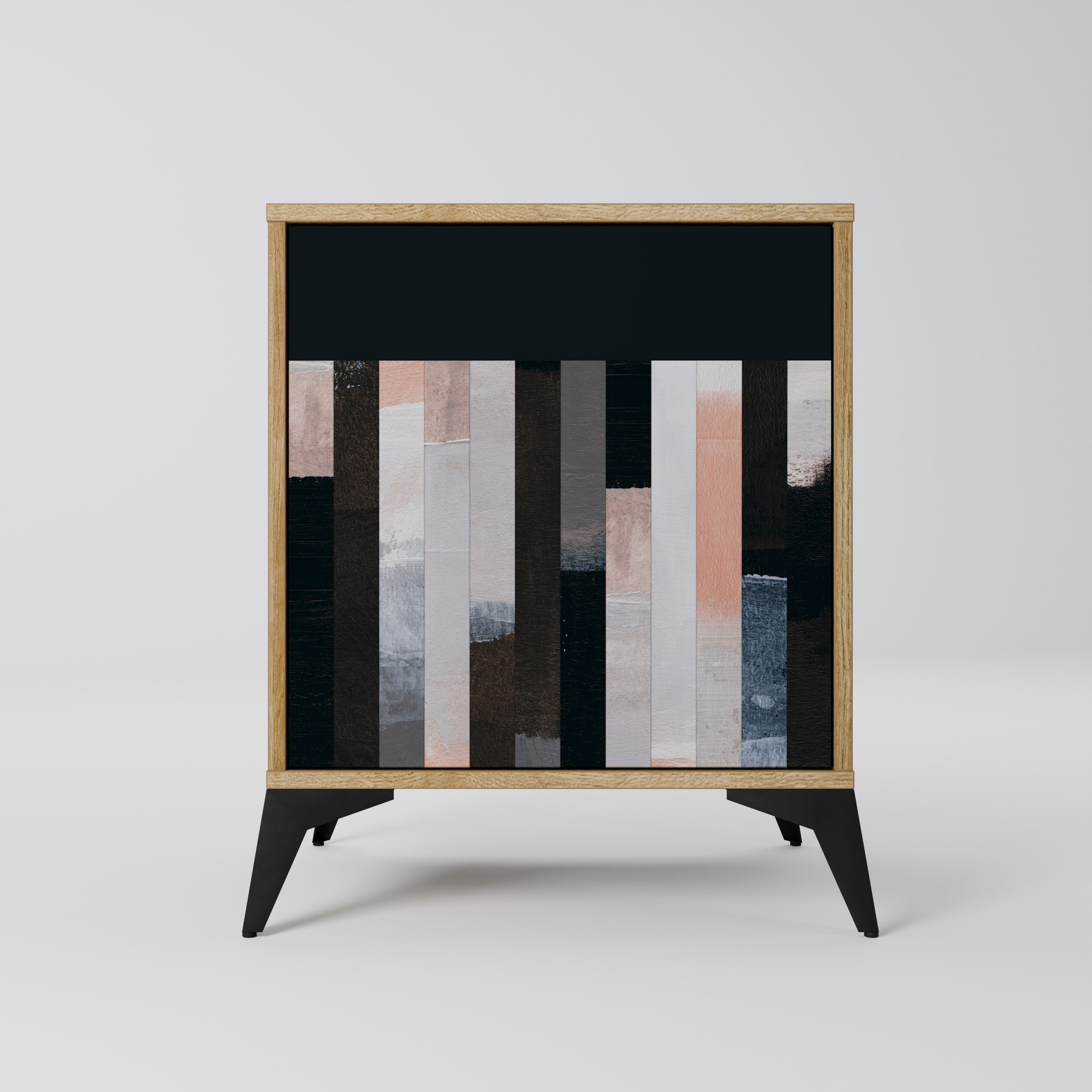 COLLAGE OF RECTANGLES Sideboard mit 1 Tür in Eiche-Optik