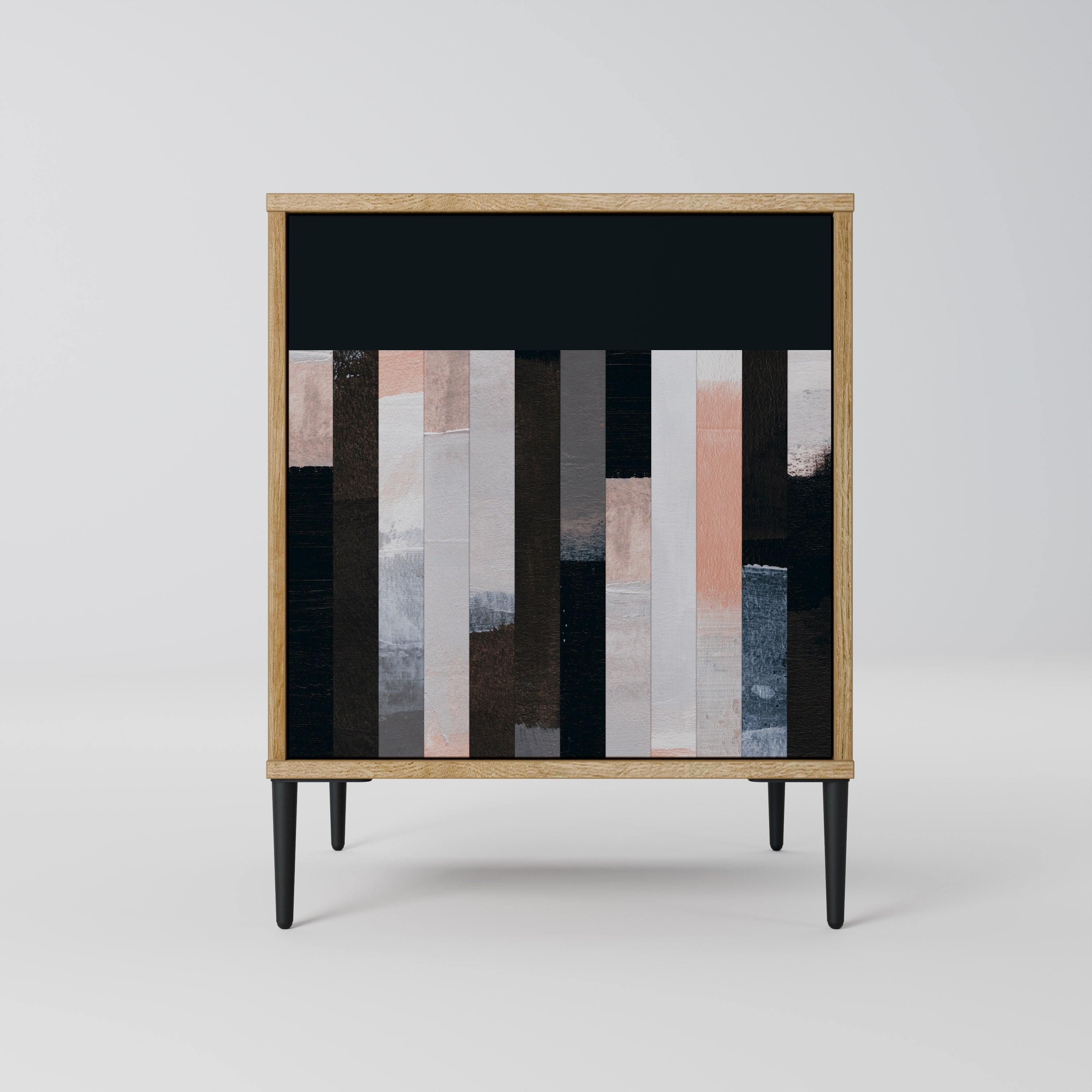 COLLAGE OF RECTANGLES Sideboard mit 1 Tür in Eiche-Optik