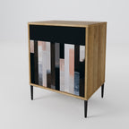 COLLAGE OF RECTANGLES Sideboard mit 1 Tür in Eiche-Optik