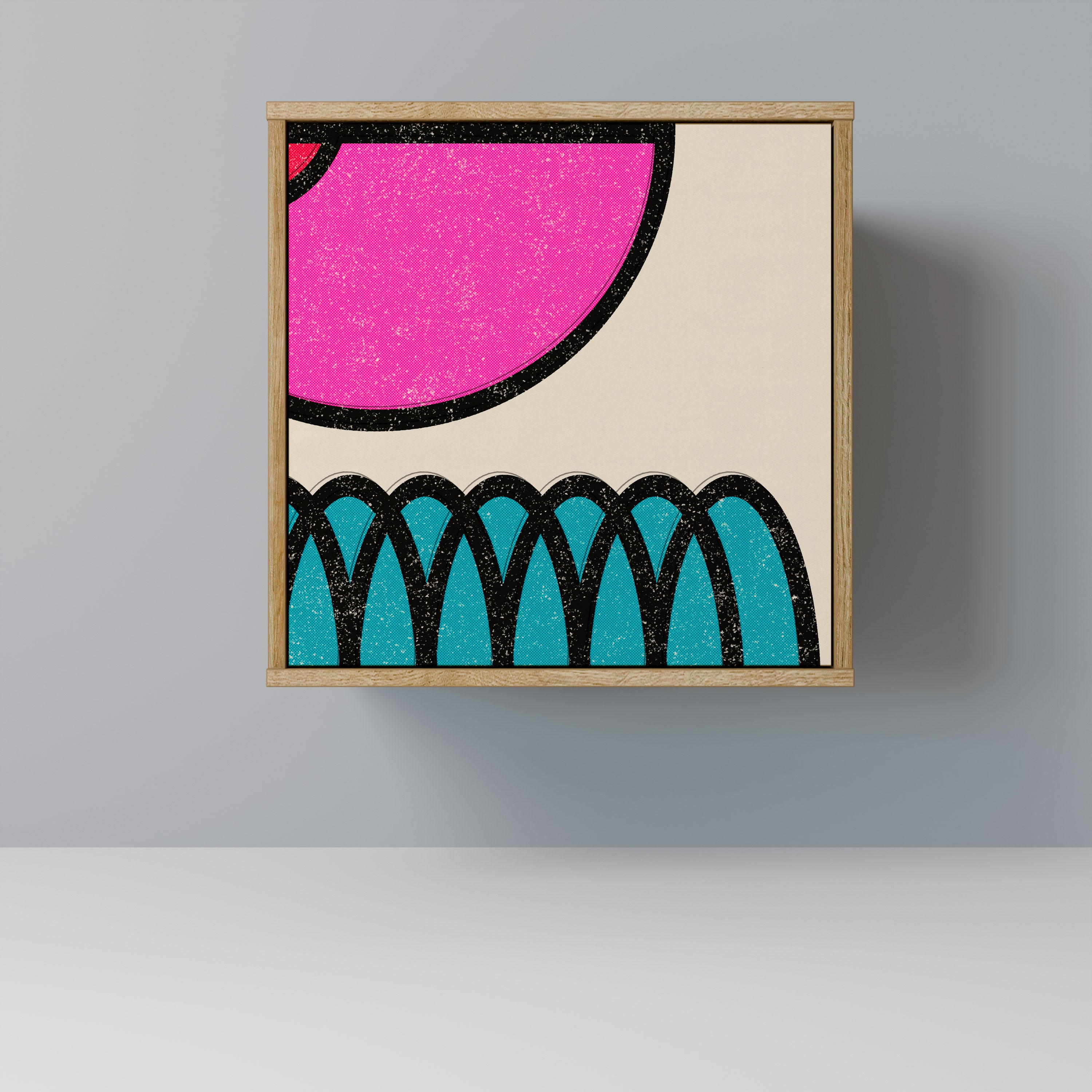 GEOMETRIC RHAPSODY Sideboard mit 1 Tür in Eiche-Optik