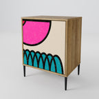 GEOMETRIC RHAPSODY Sideboard mit 1 Tür in Eiche-Optik