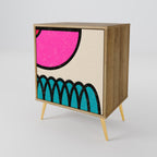 GEOMETRIC RHAPSODY Sideboard mit 1 Tür in Eiche-Optik