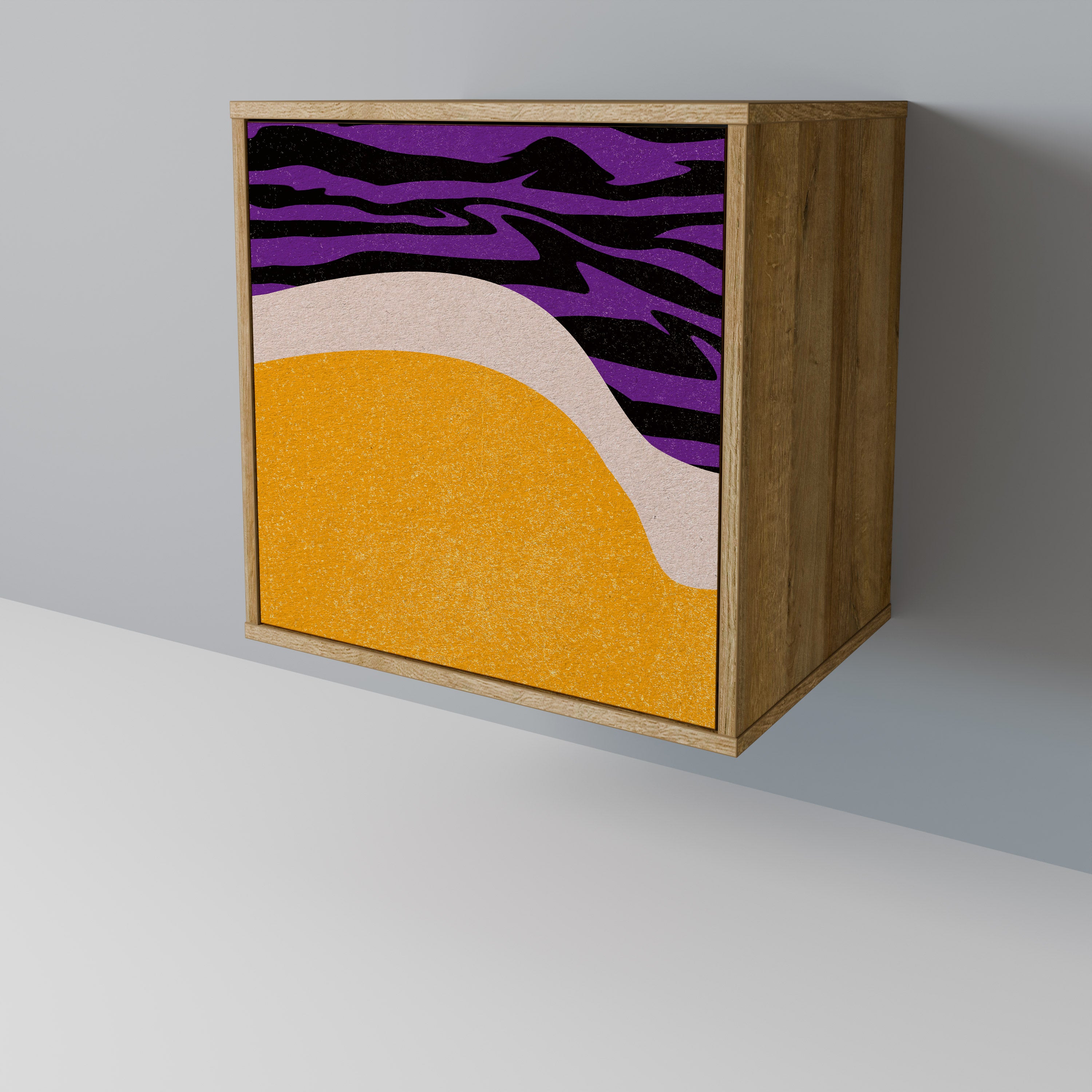 INDEPENDENT BORDER Sideboard mit 1 Tür in Eiche-Optik