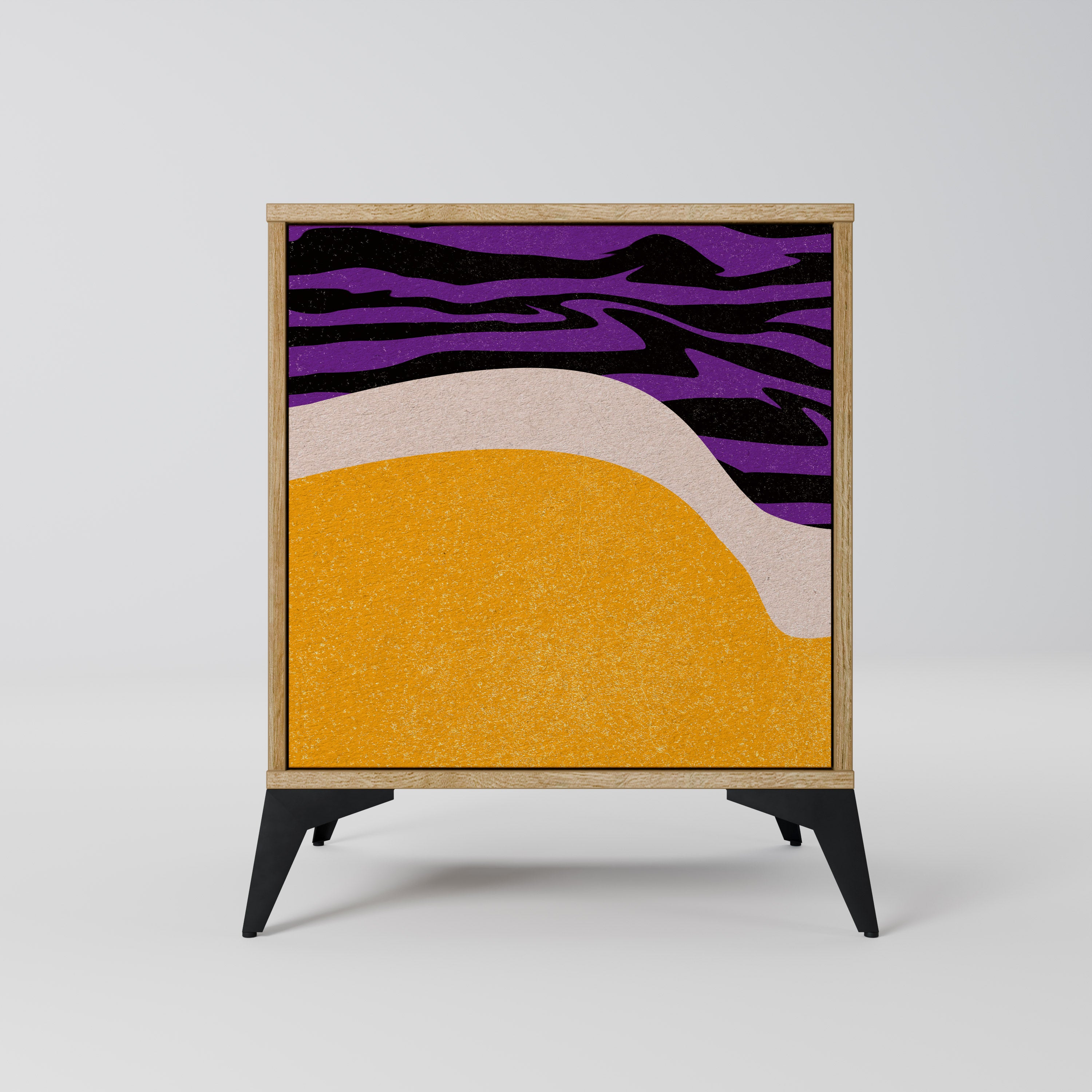 INDEPENDENT BORDER Sideboard mit 1 Tür in Eiche-Optik