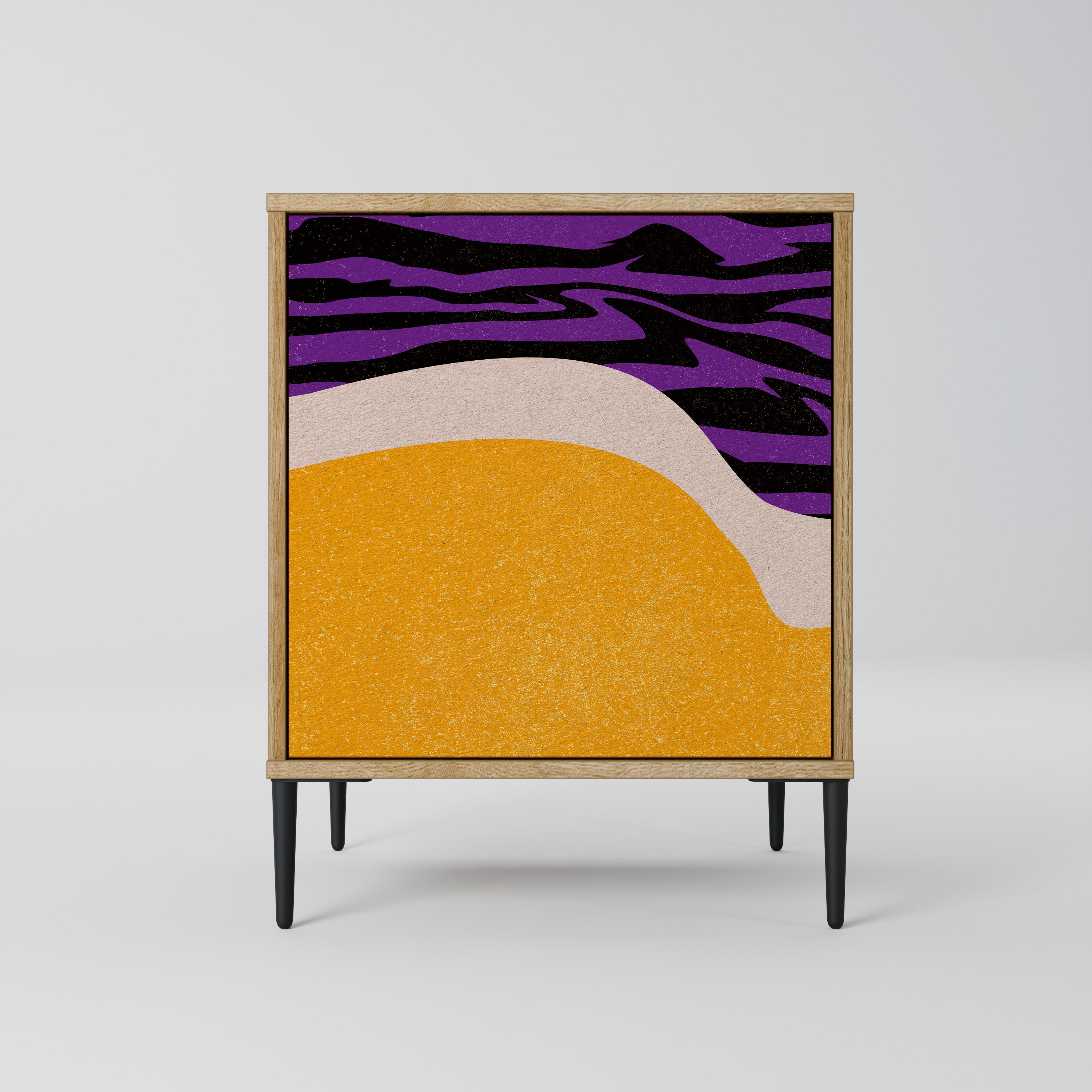 INDEPENDENT BORDER Sideboard mit 1 Tür in Eiche-Optik