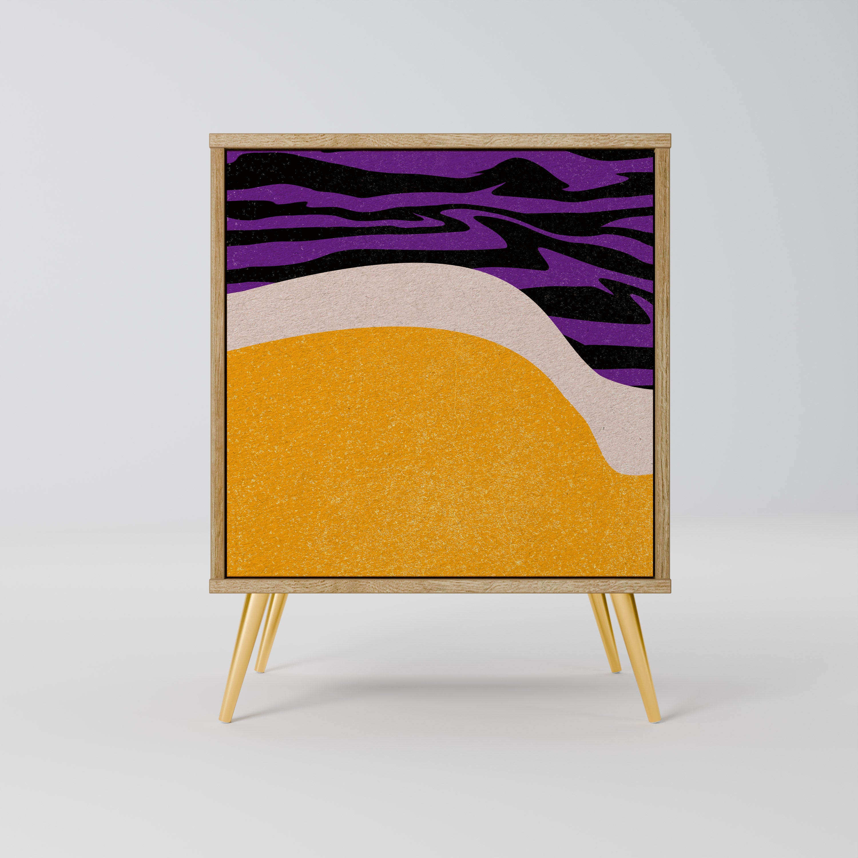 INDEPENDENT BORDER Sideboard mit 1 Tür in Eiche-Optik