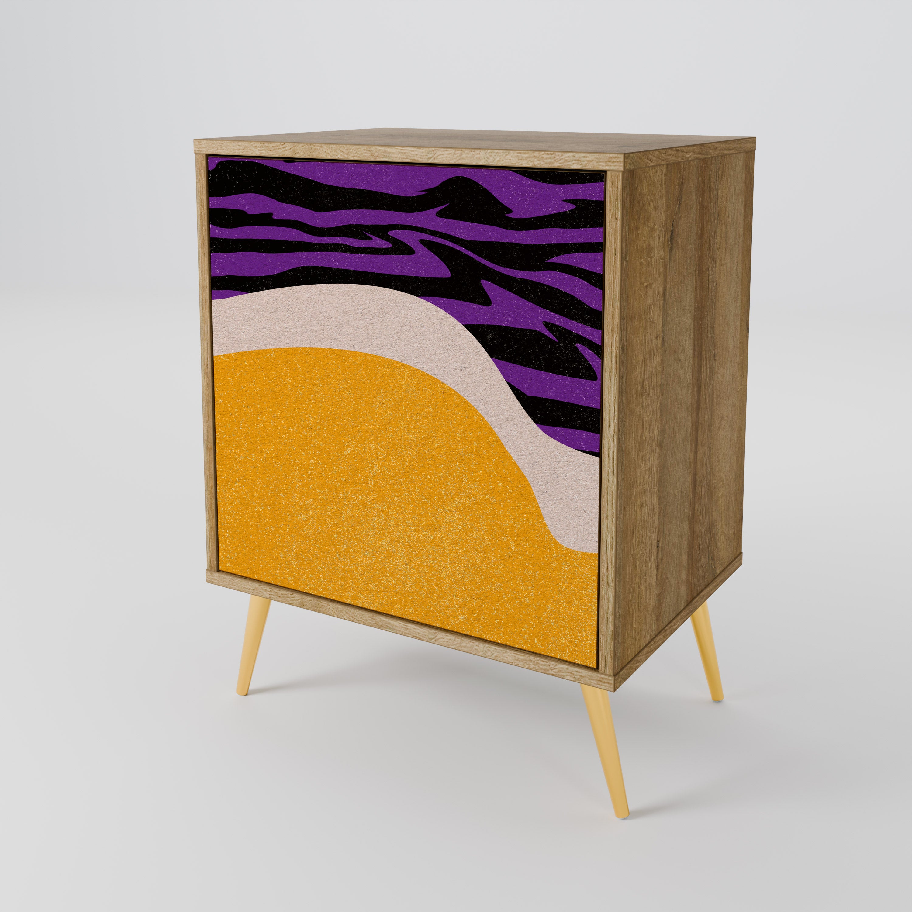 INDEPENDENT BORDER Sideboard mit 1 Tür in Eiche-Optik