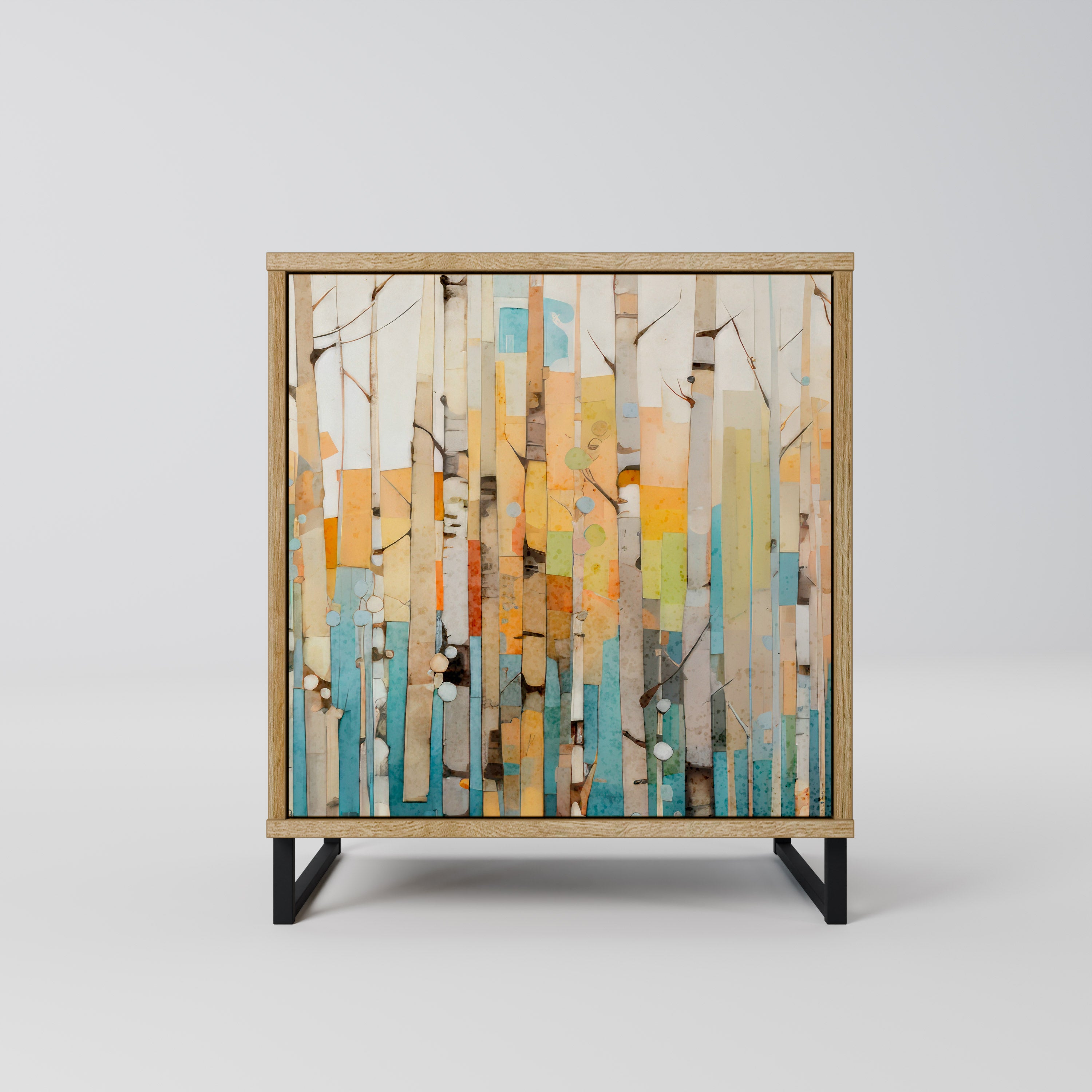 BIRCH KALEIDOSCOPE Sideboard mit 1 Tür in Eiche-Optik