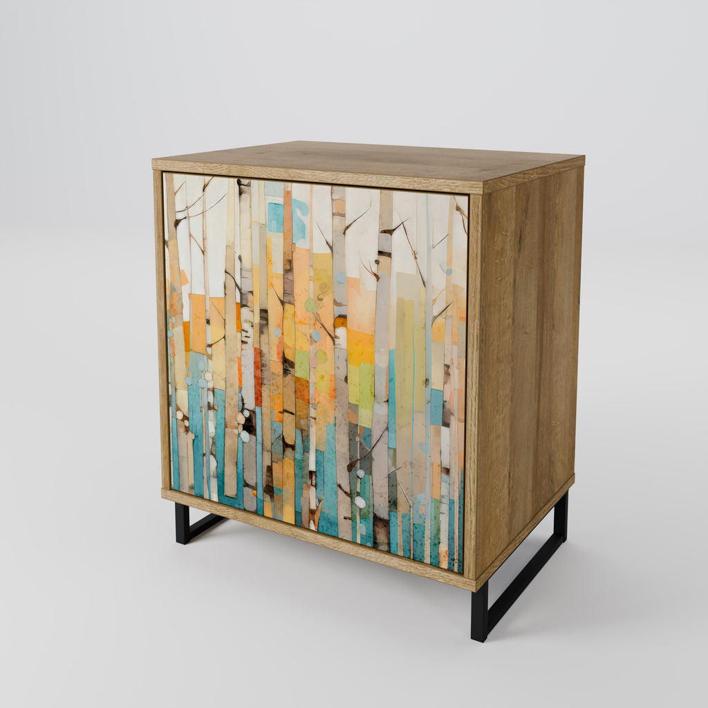 BIRCH KALEIDOSCOPE Sideboard mit 1 Tür in Eiche-Optik
