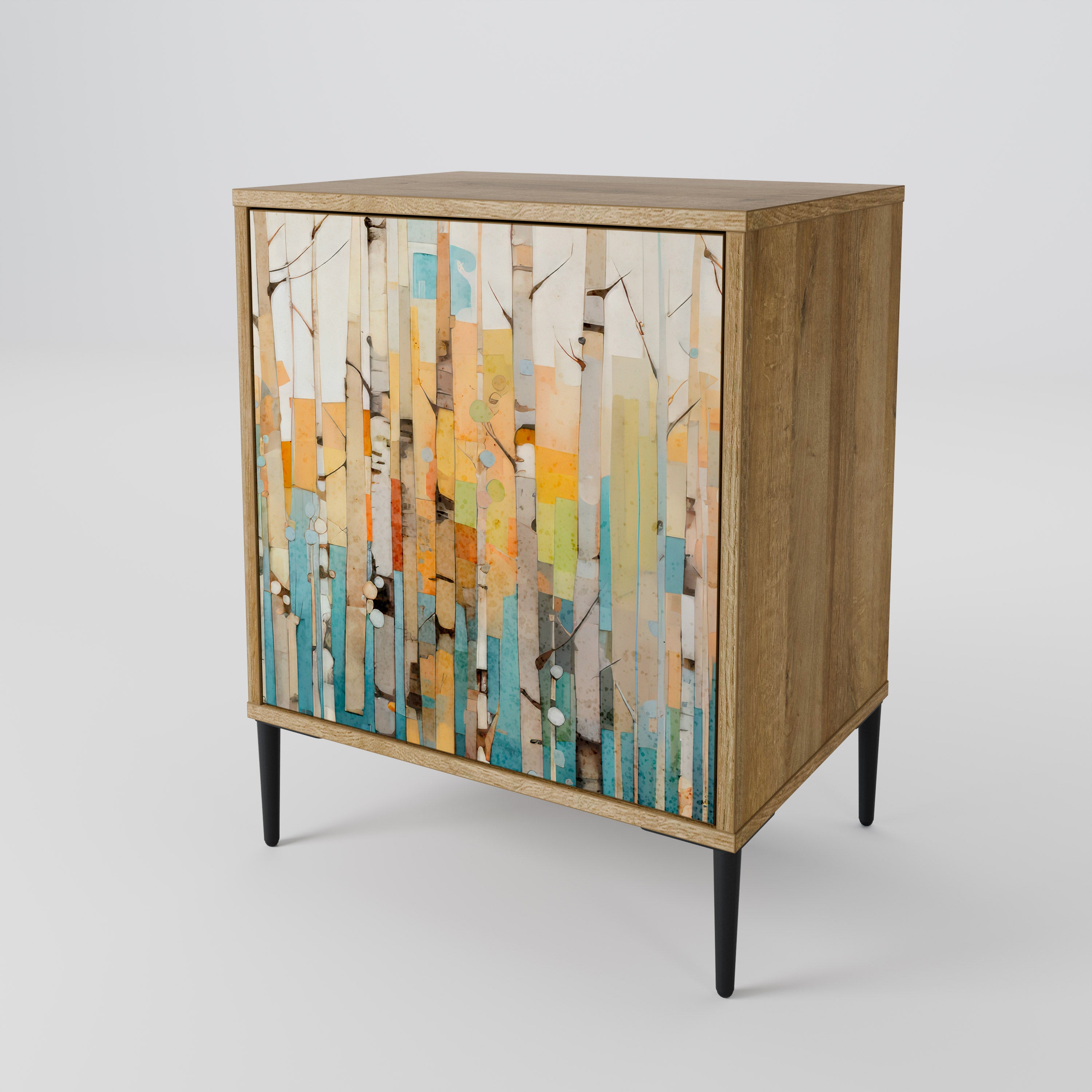 BIRCH KALEIDOSCOPE Sideboard mit 1 Tür in Eiche-Optik