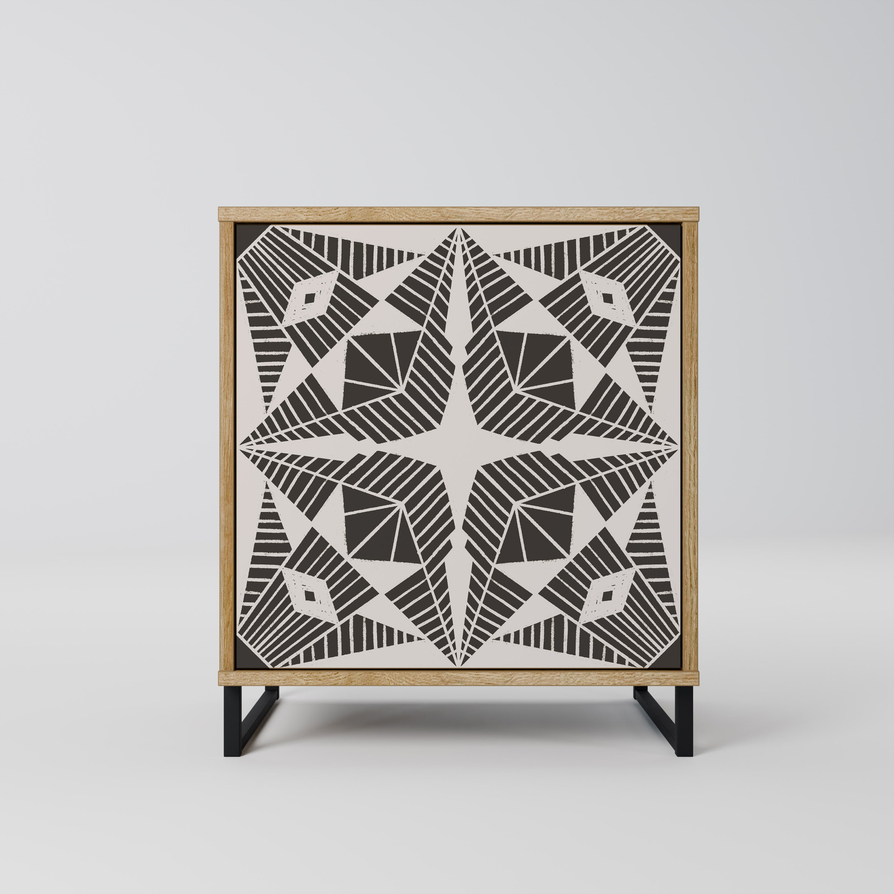 MONOCHROME NEXUS Sideboard mit 1 Tür in Eiche-Optik