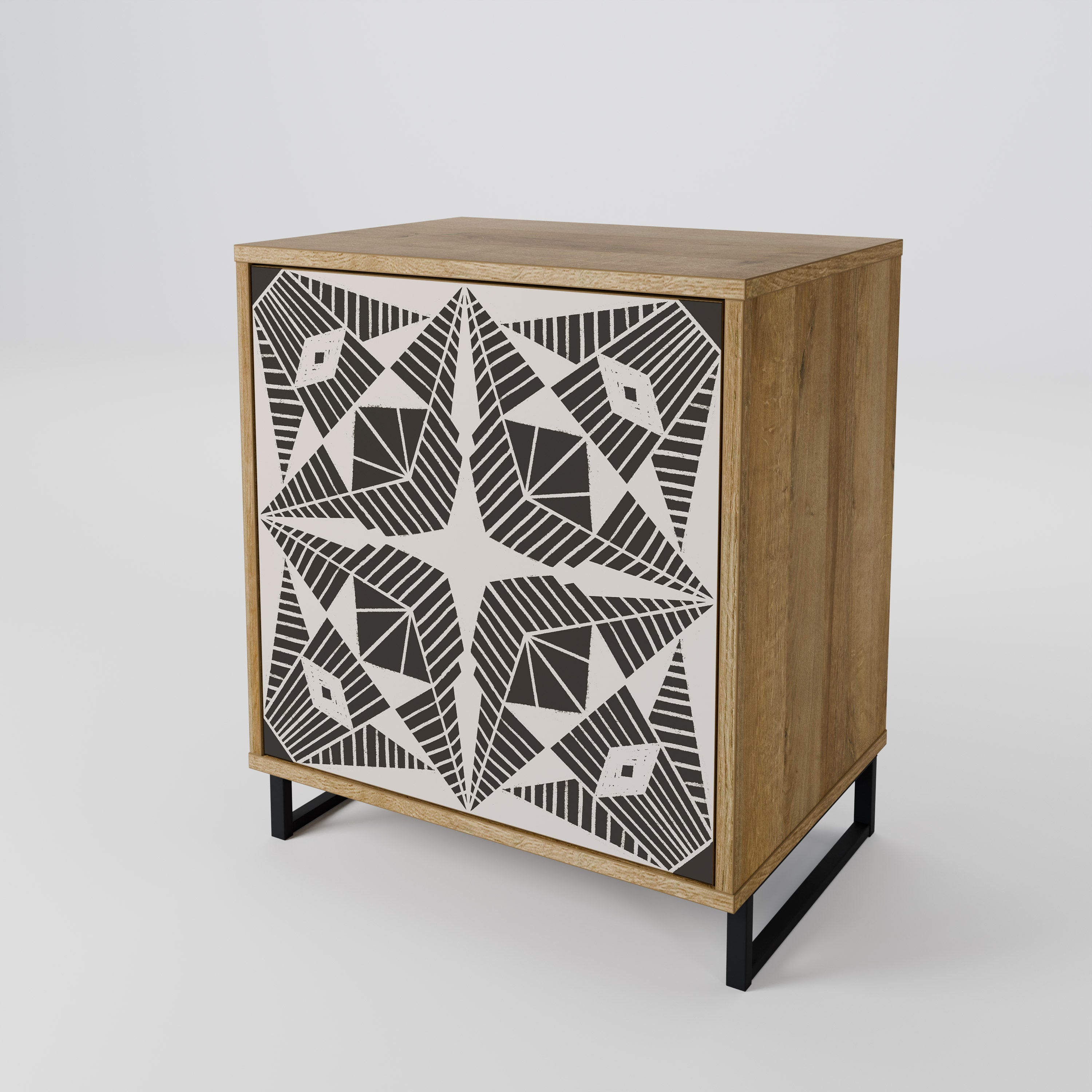 MONOCHROME NEXUS Sideboard mit 1 Tür in Eiche-Optik