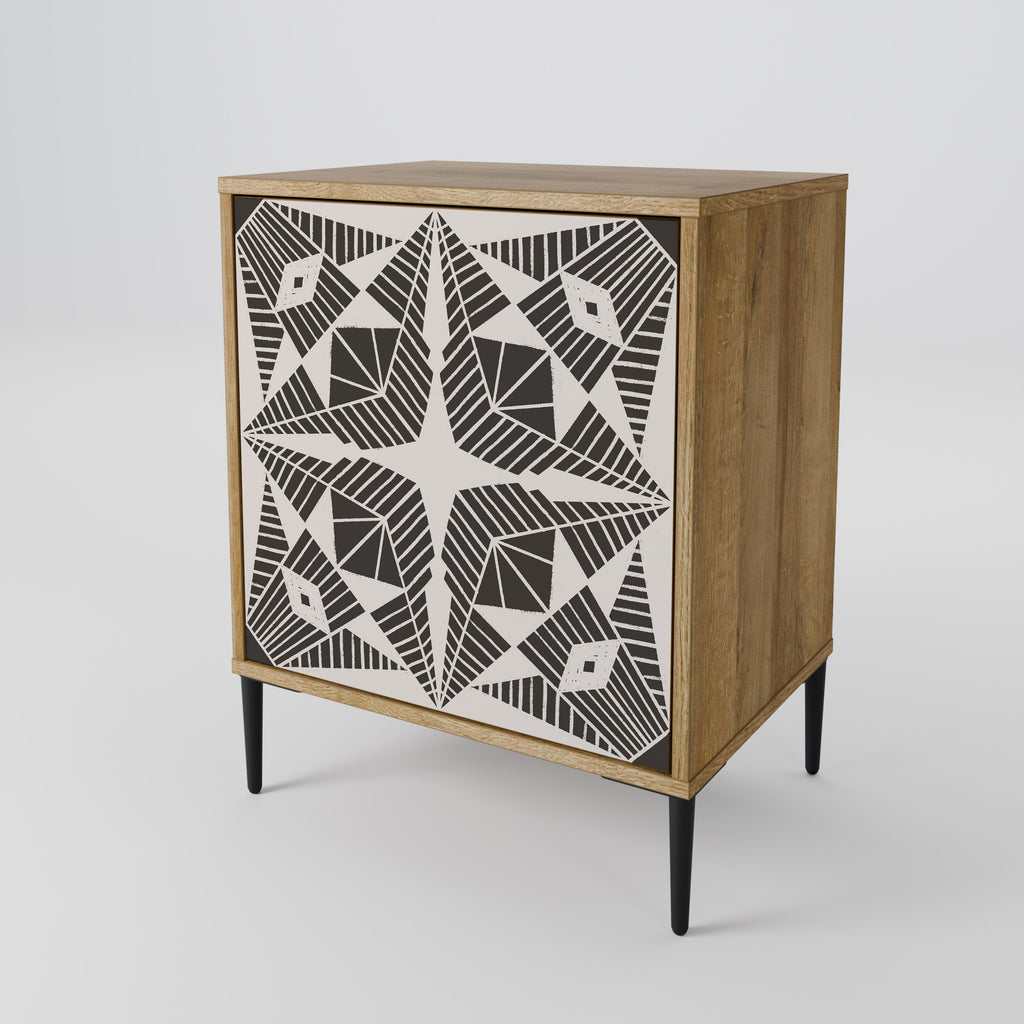 MONOCHROME NEXUS Sideboard mit 1 Tür in Eiche-Optik