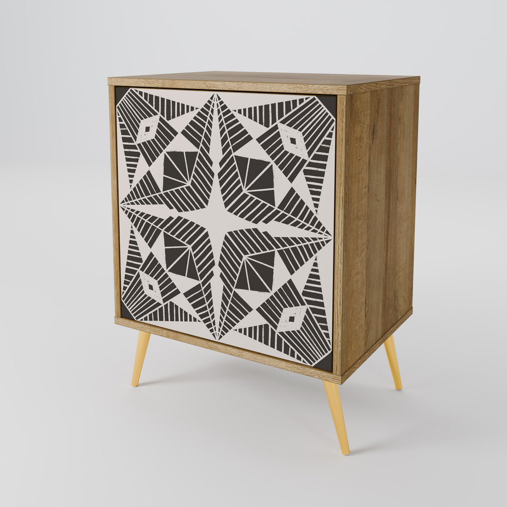 MONOCHROME NEXUS Sideboard mit 1 Tür in Eiche-Optik