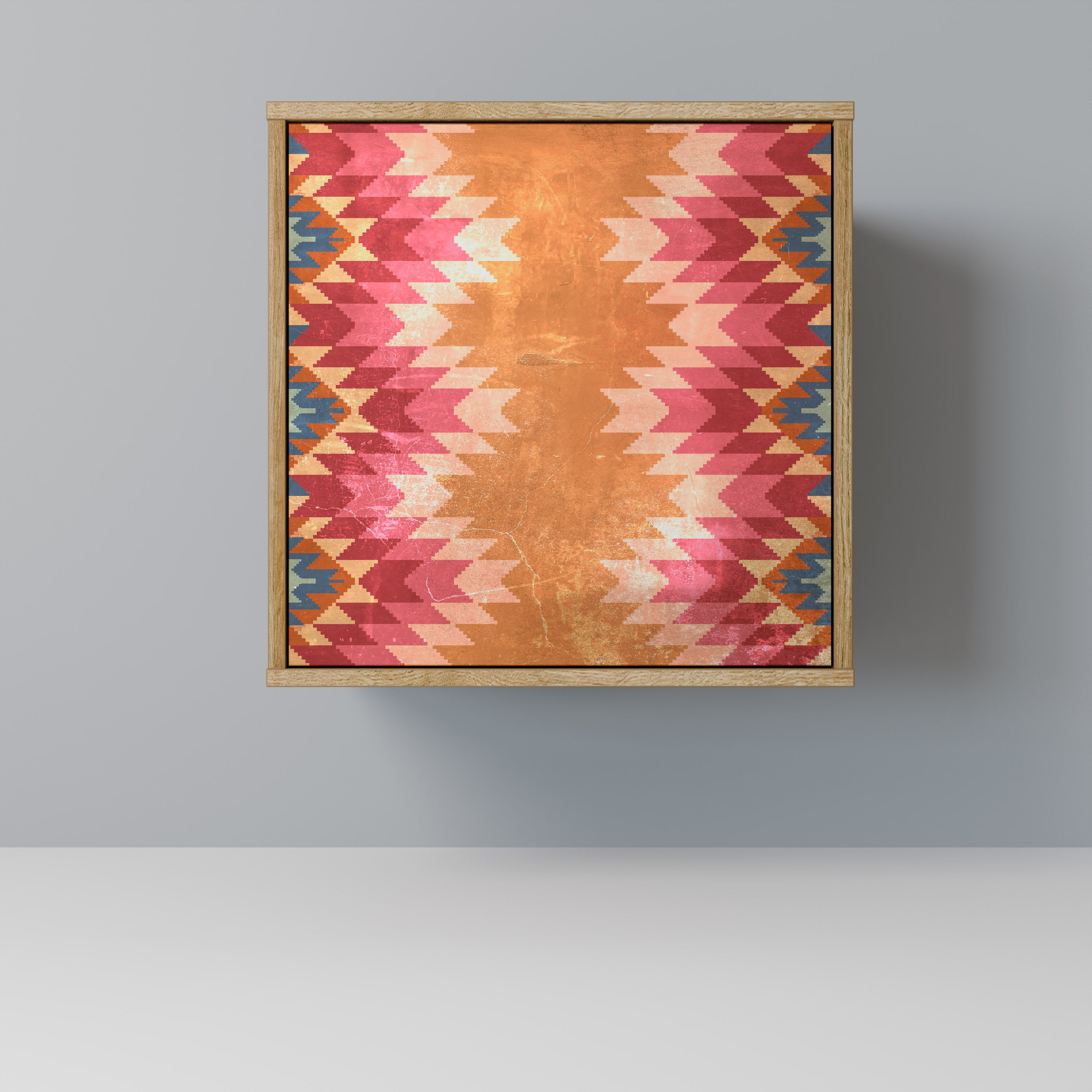 INDIAN FOLK Sideboard mit 1 Tür in Eiche-Optik