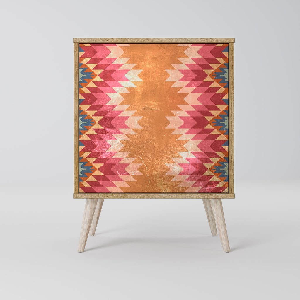 INDIAN FOLK 1-Door Sideboard in Oak Effect