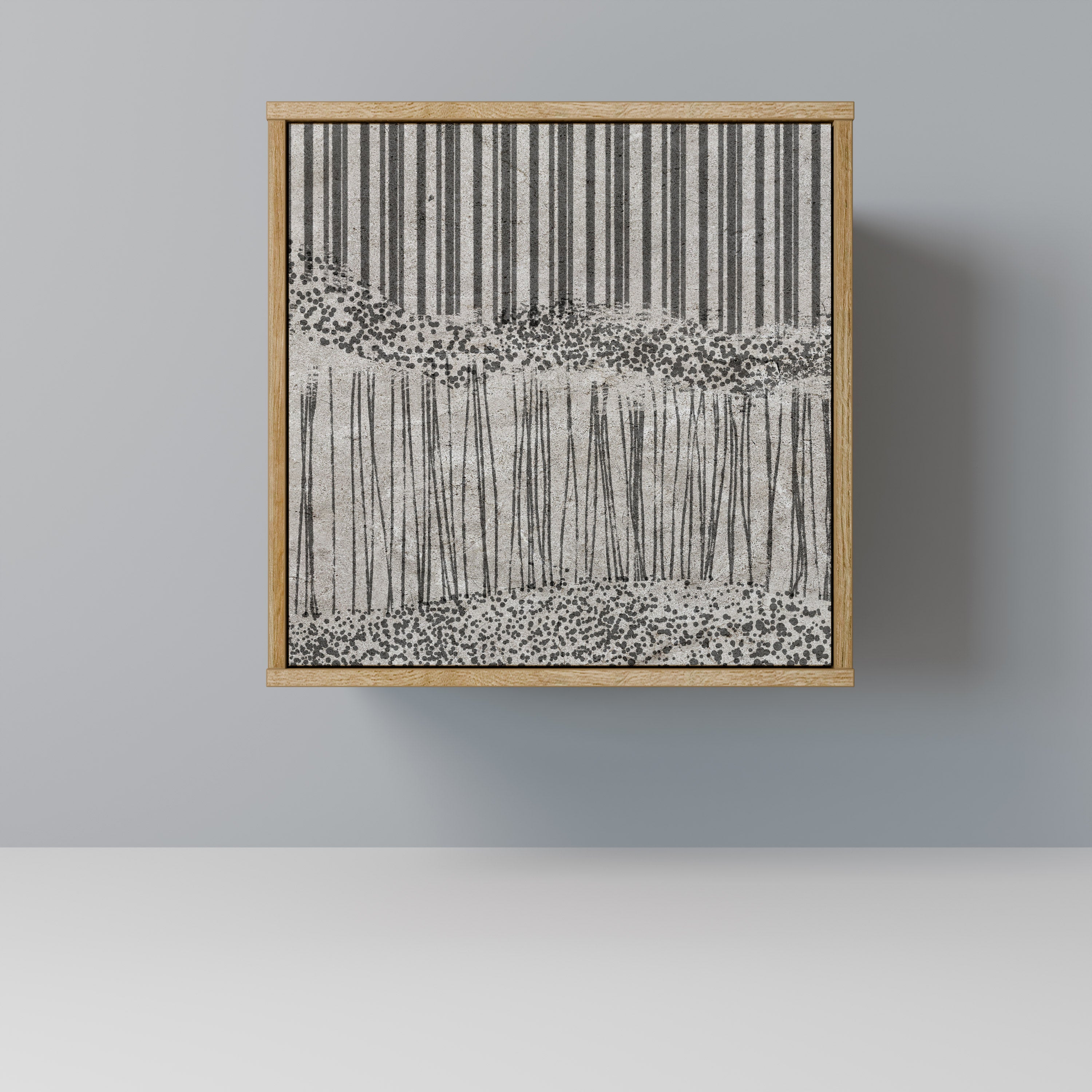 GRAIN LINES Sideboard mit 1 Tür in Eiche-Optik