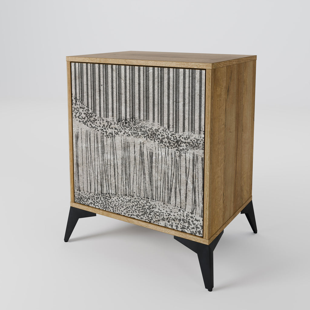 GRAIN LINES Sideboard mit 1 Tür in Eiche-Optik
