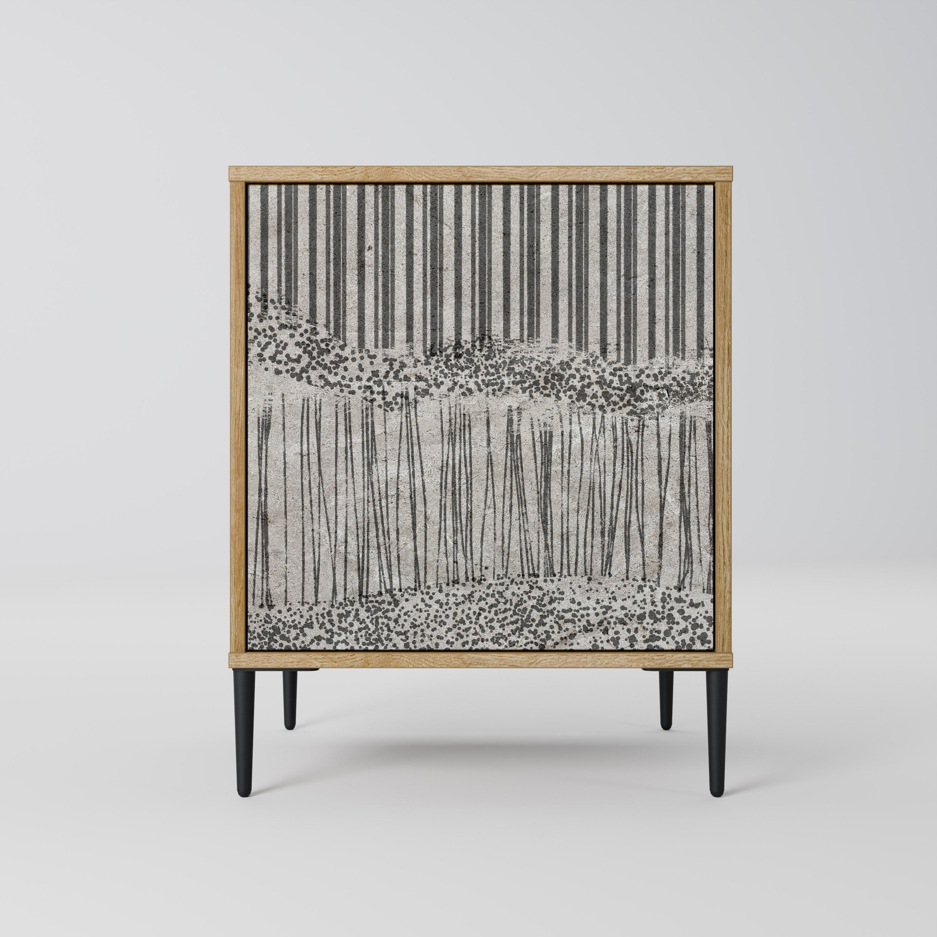 GRAIN LINES Sideboard mit 1 Tür in Eiche-Optik