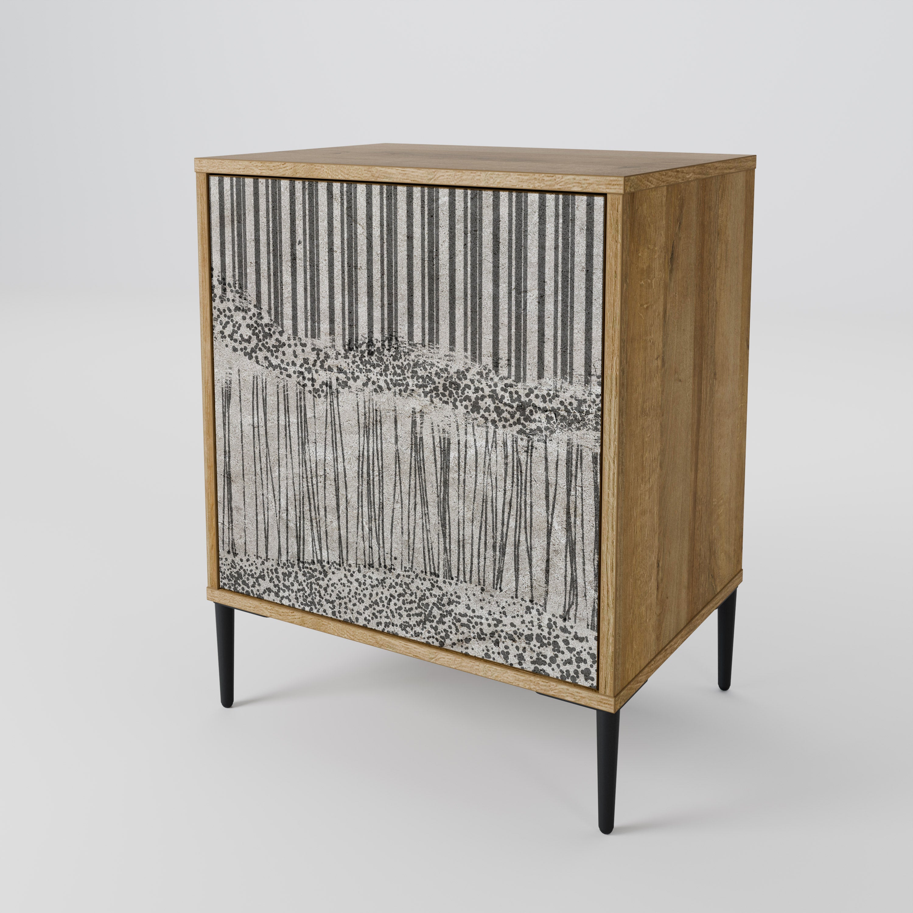 GRAIN LINES Sideboard mit 1 Tür in Eiche-Optik