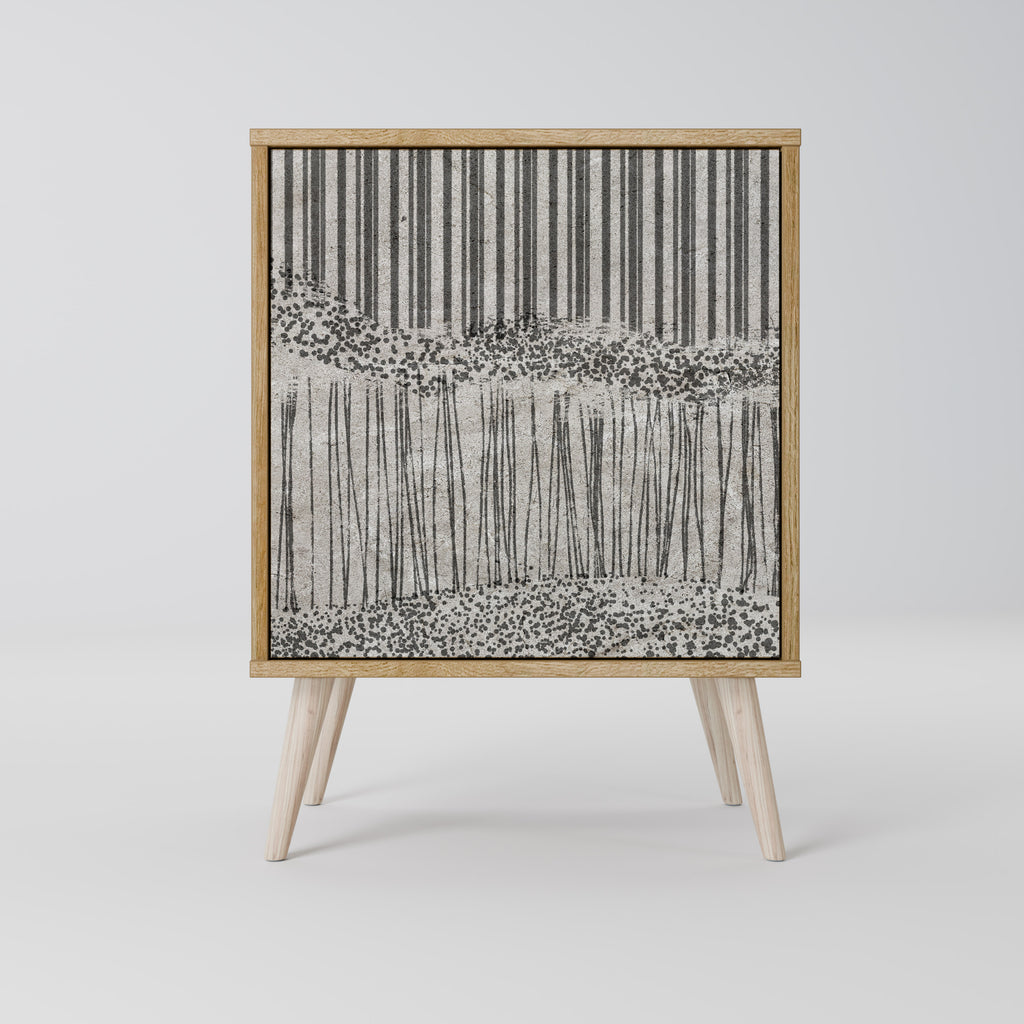 GRAIN LINES Sideboard mit 1 Tür in Eiche-Optik