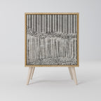 GRAIN LINES Sideboard mit 1 Tür in Eiche-Optik