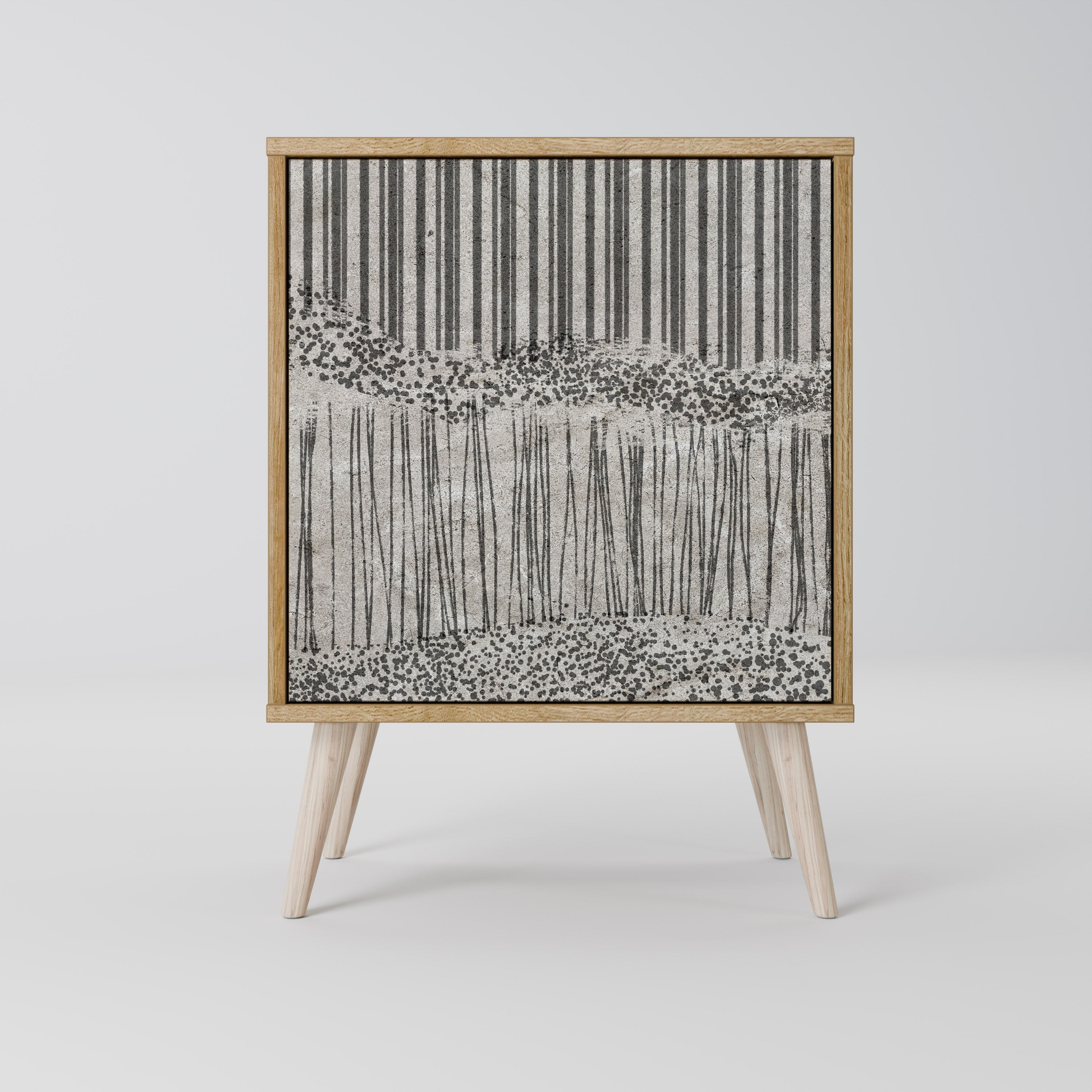 GRAIN LINES Sideboard mit 1 Tür in Eiche-Optik