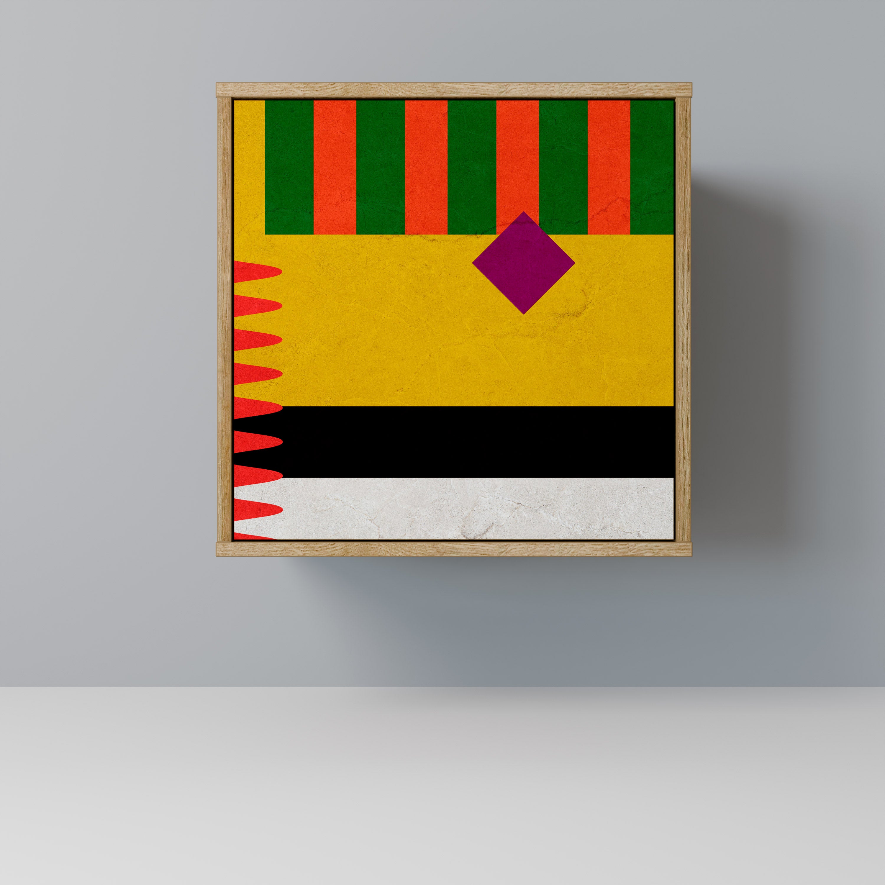 VIVID ART Sideboard mit 1 Tür in Eiche-Optik