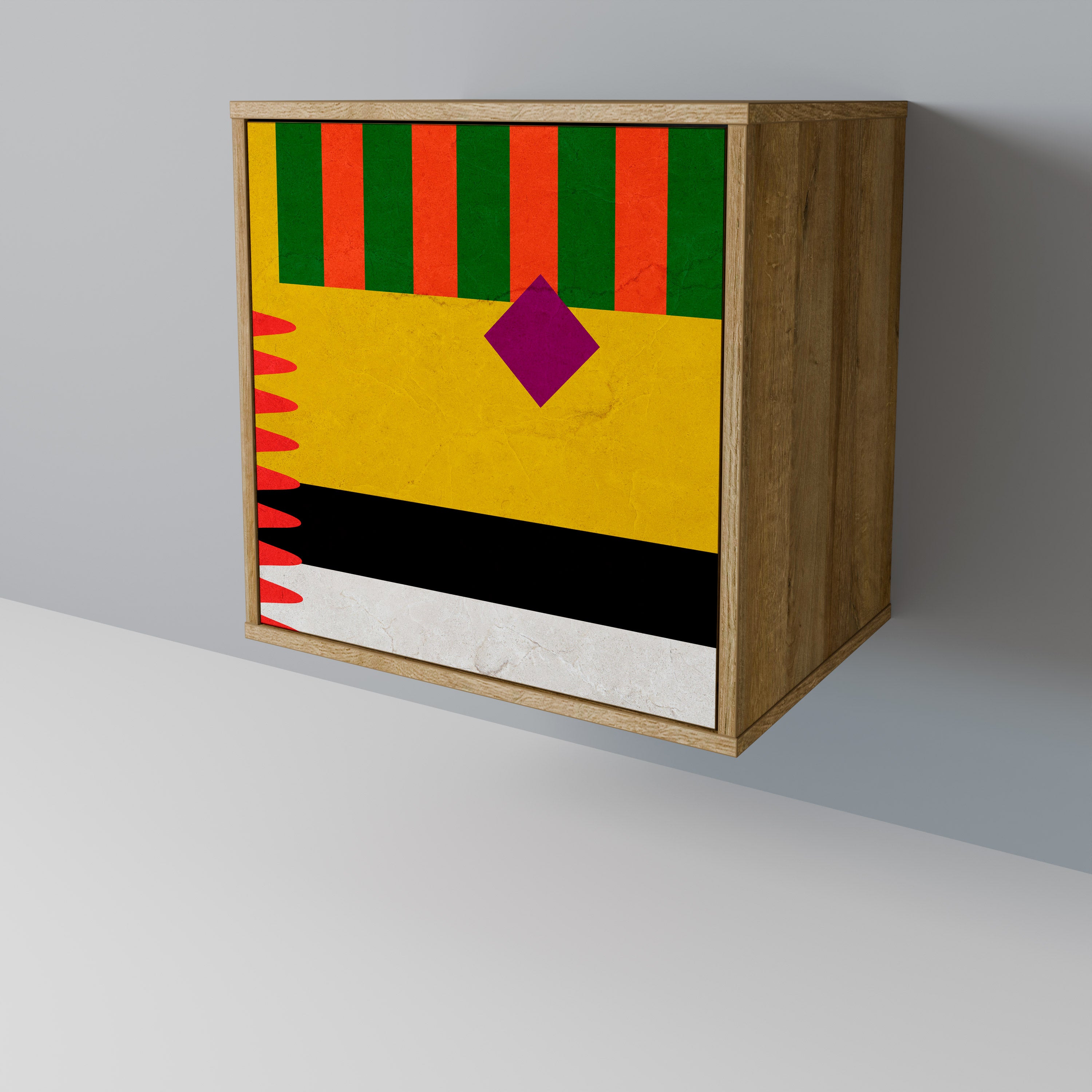 VIVID ART Sideboard mit 1 Tür in Eiche-Optik