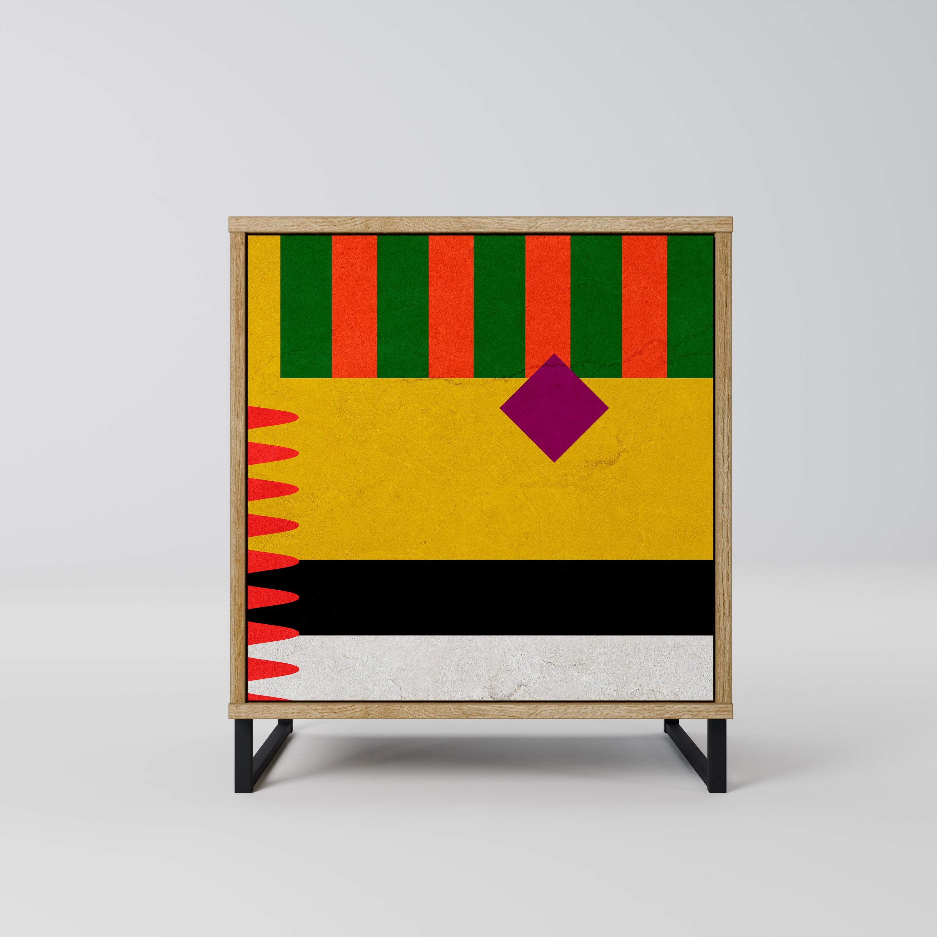 VIVID ART Sideboard mit 1 Tür in Eiche-Optik