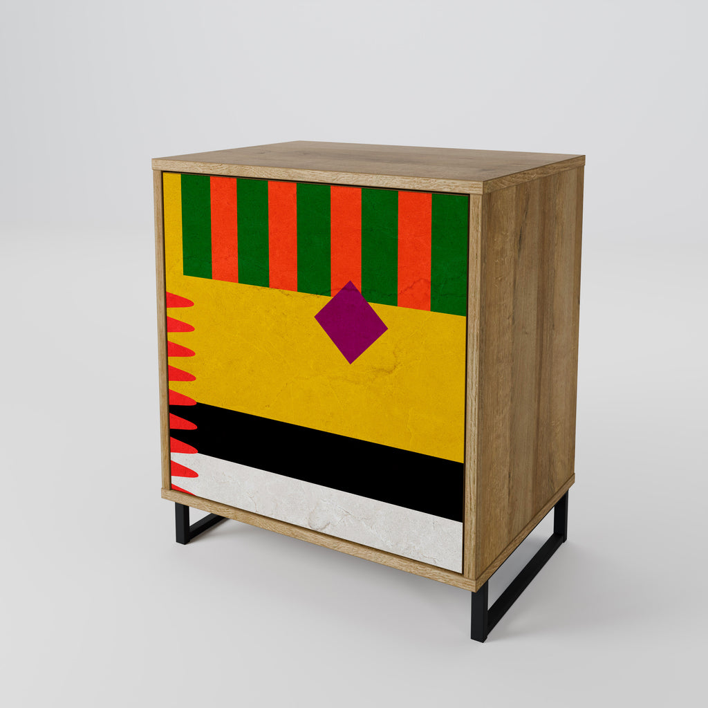 VIVID ART Sideboard mit 1 Tür in Eiche-Optik