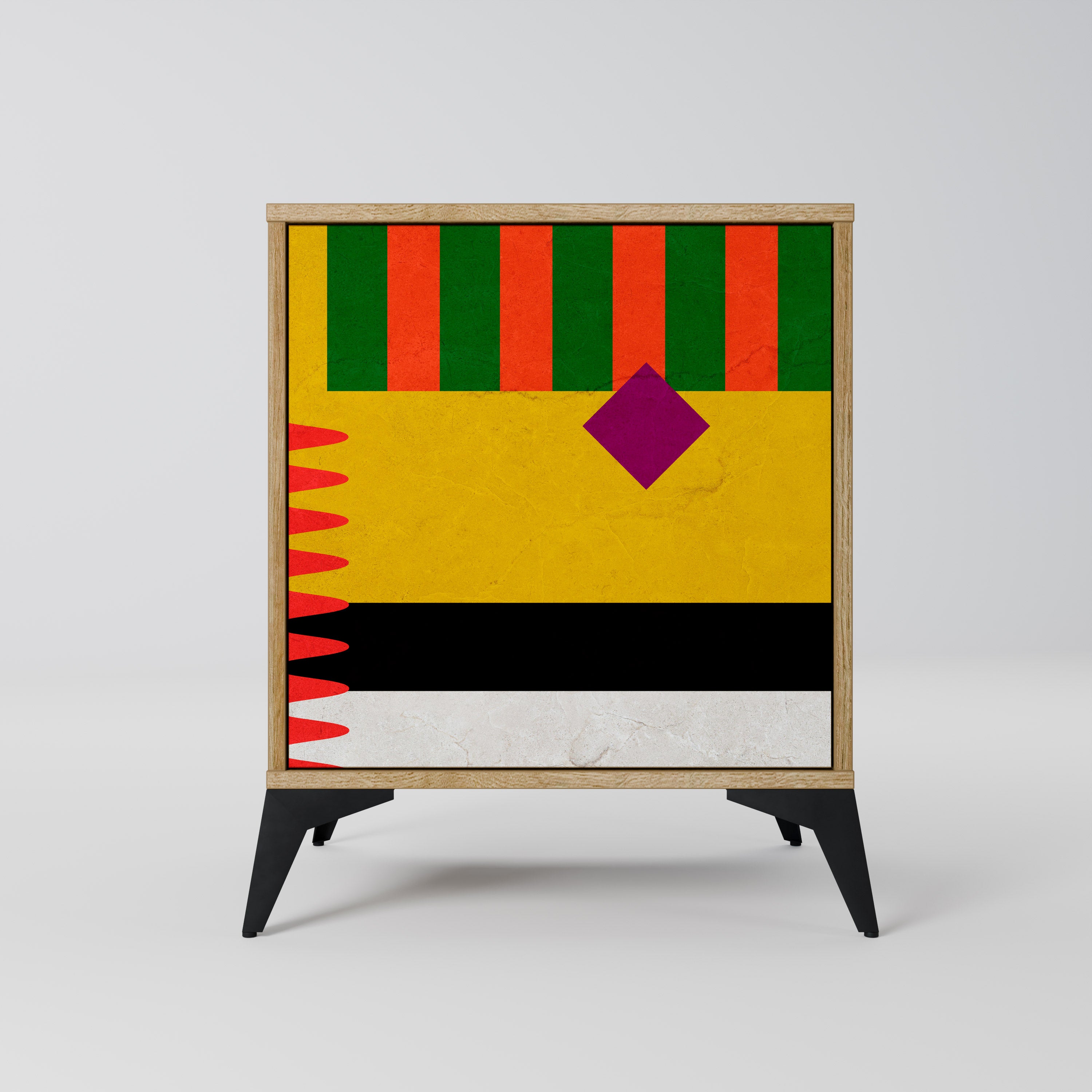 VIVID ART Sideboard mit 1 Tür in Eiche-Optik