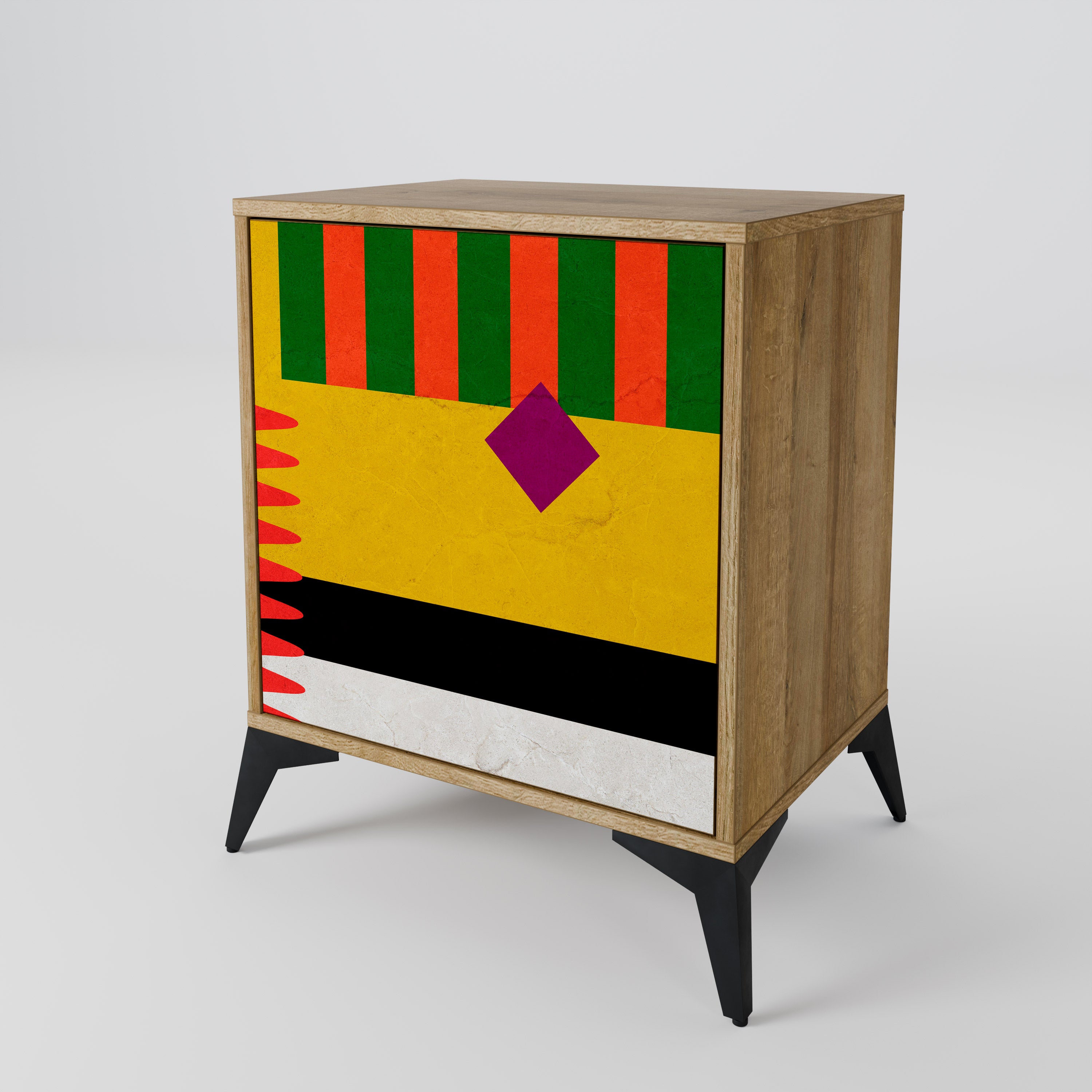 VIVID ART Sideboard mit 1 Tür in Eiche-Optik