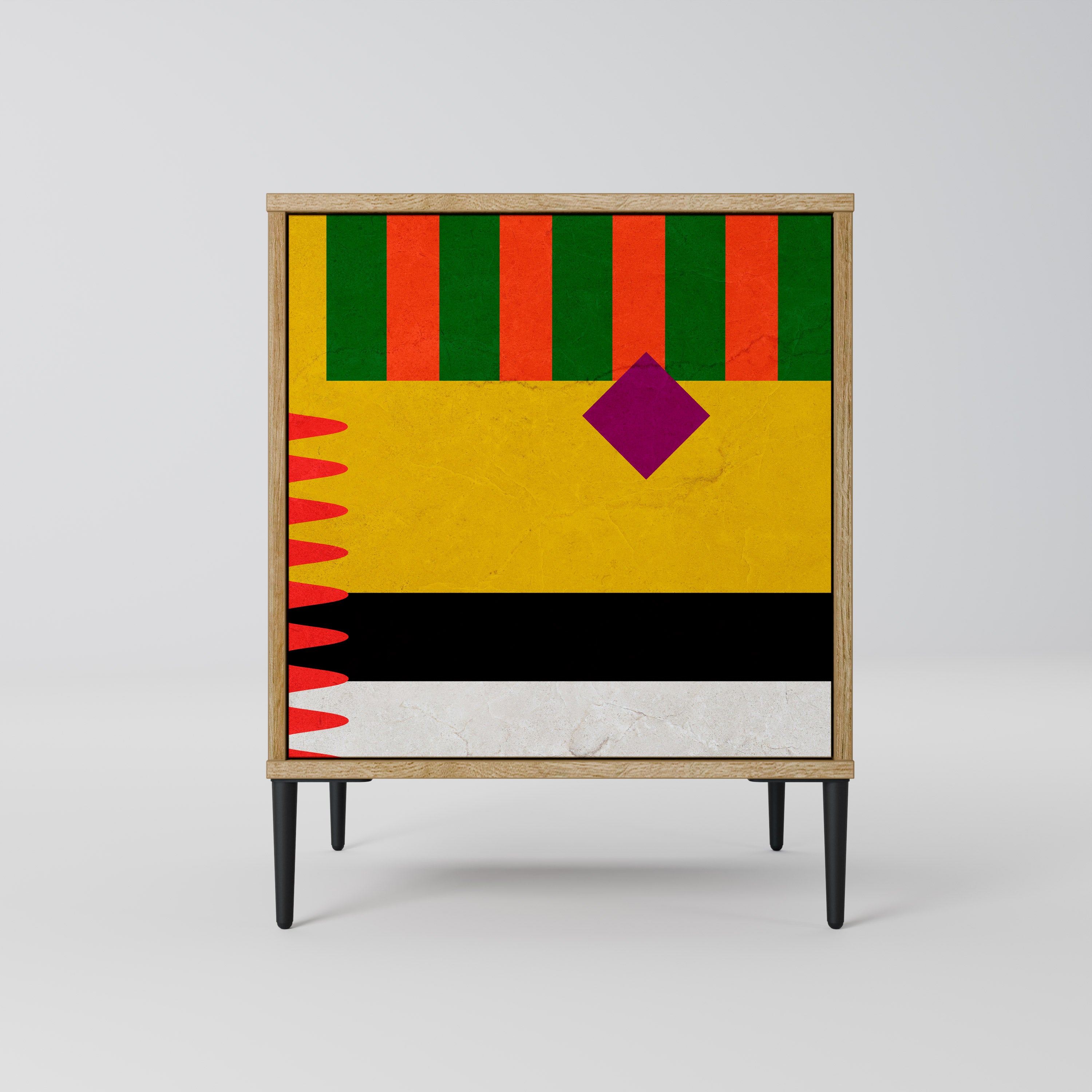 VIVID ART Sideboard mit 1 Tür in Eiche-Optik