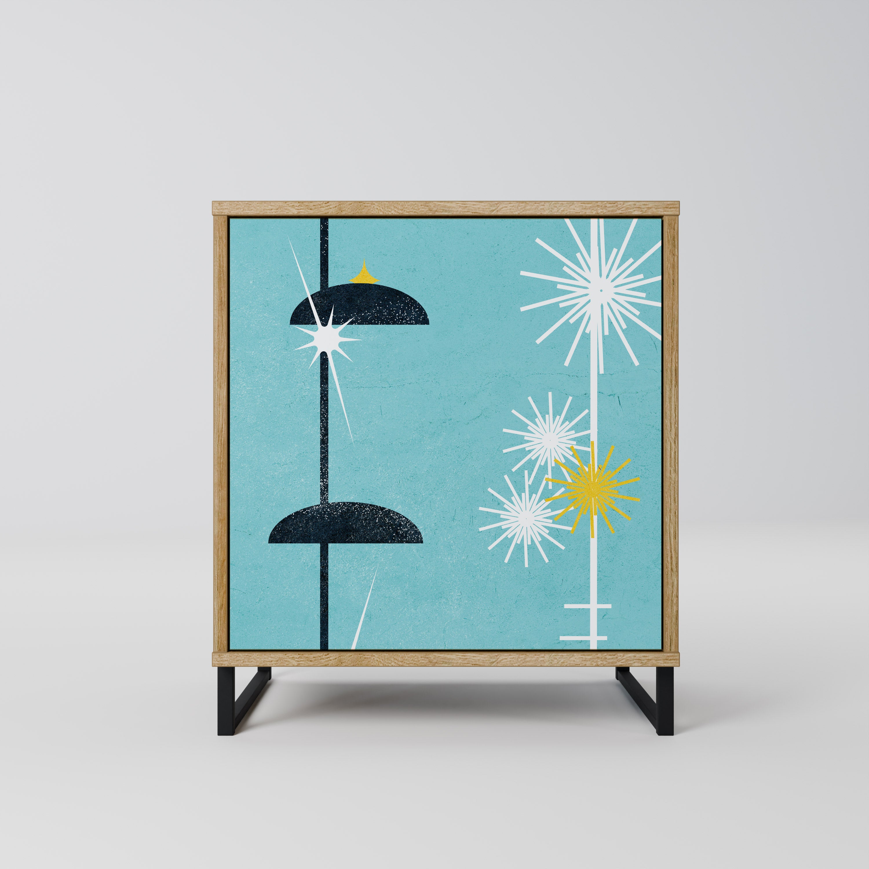 PATHS TO HAPPINESS Sideboard mit 1 Tür in Eiche-Optik