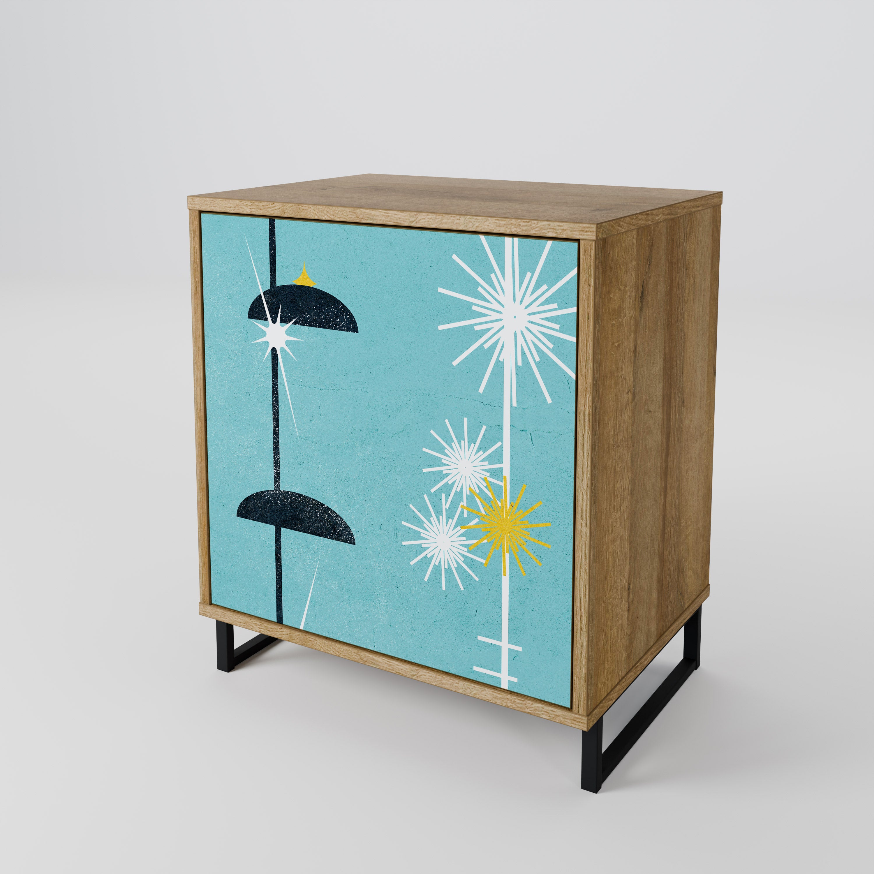 PATHS TO HAPPINESS Sideboard mit 1 Tür in Eiche-Optik