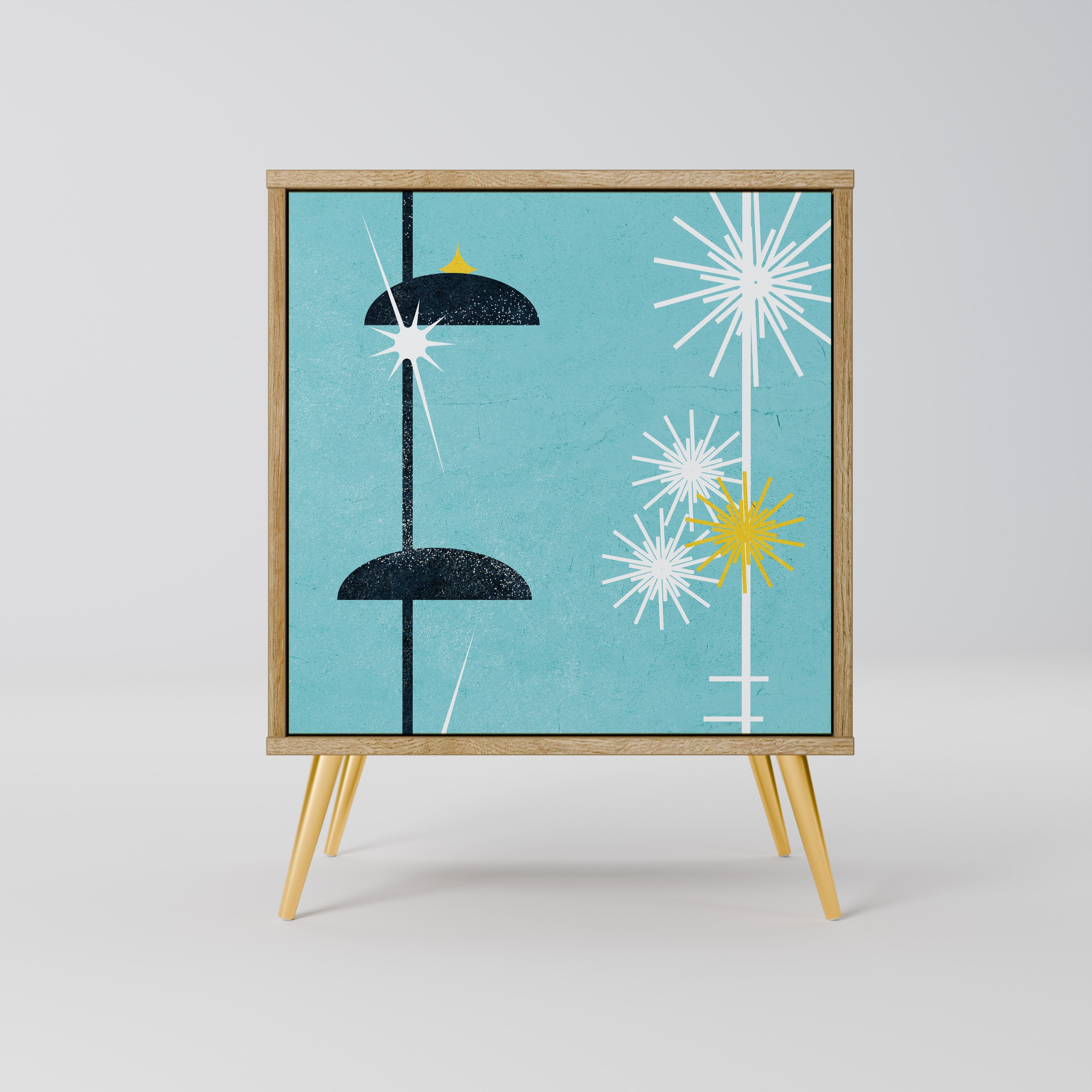 PATHS TO HAPPINESS Sideboard mit 1 Tür in Eiche-Optik