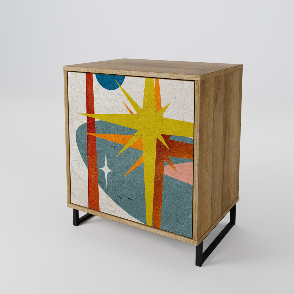 INTERSTELLAR VIBES 1-Door Sideboard in Oak Effect